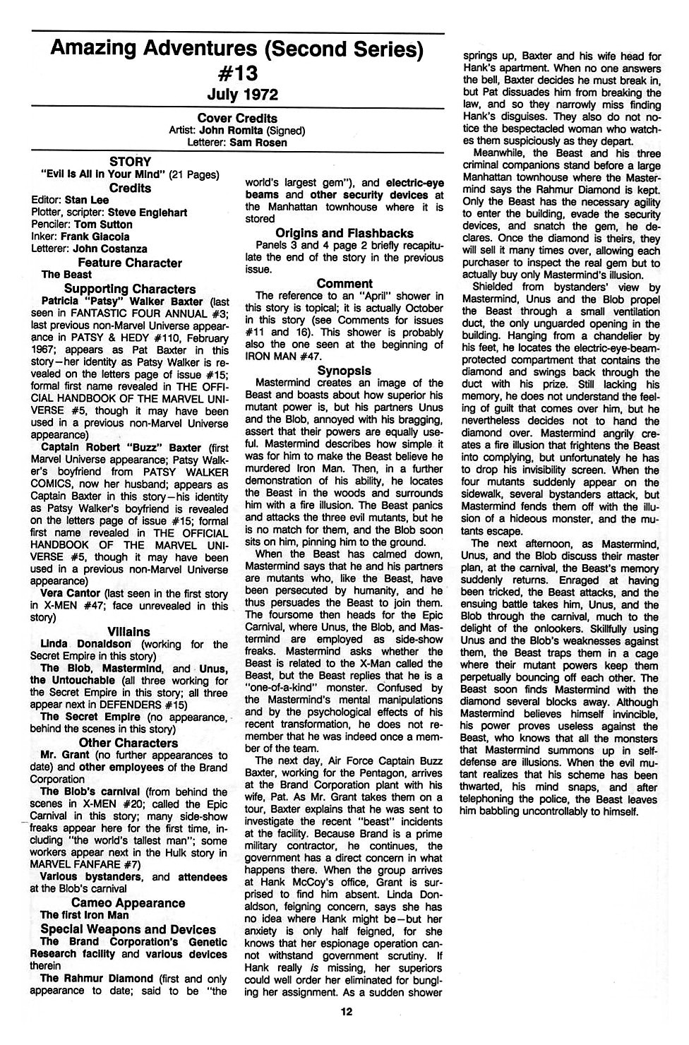 Read online The Official Marvel Index To The X-Men comic -  Issue #4 - 14