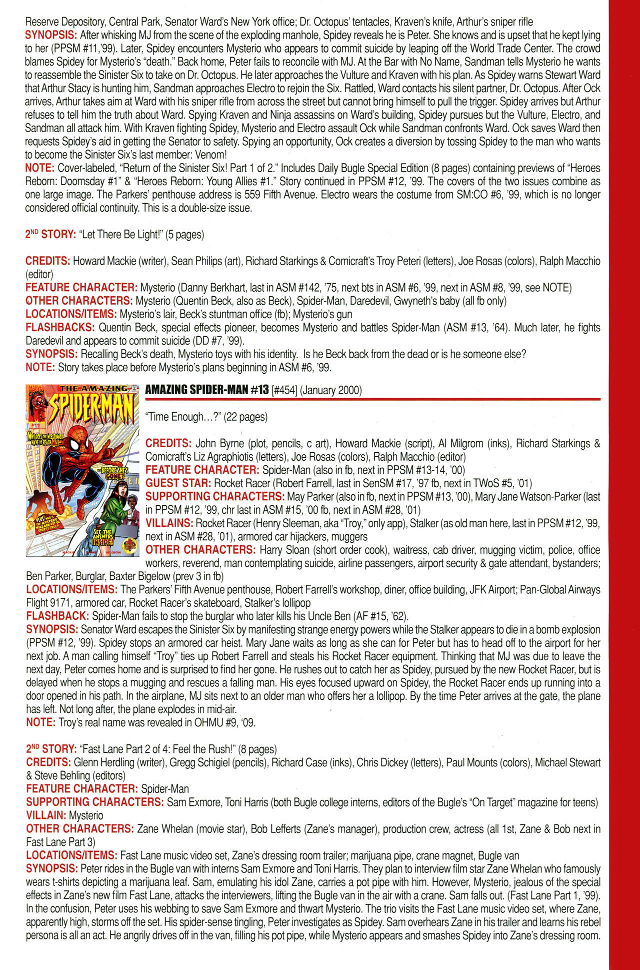 Read online Official Index to the Marvel Universe comic -  Issue #11 - 13