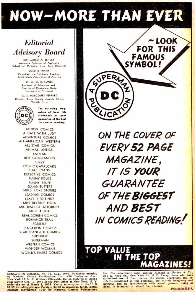 Read online Sensation (Mystery) Comics comic -  Issue #92 - 2