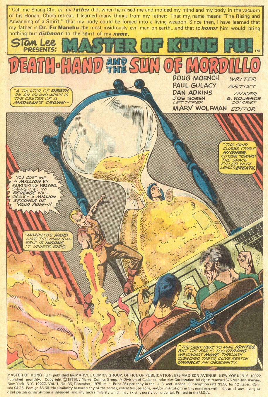 Read online Master of Kung Fu (1974) comic -  Issue #35 - 2