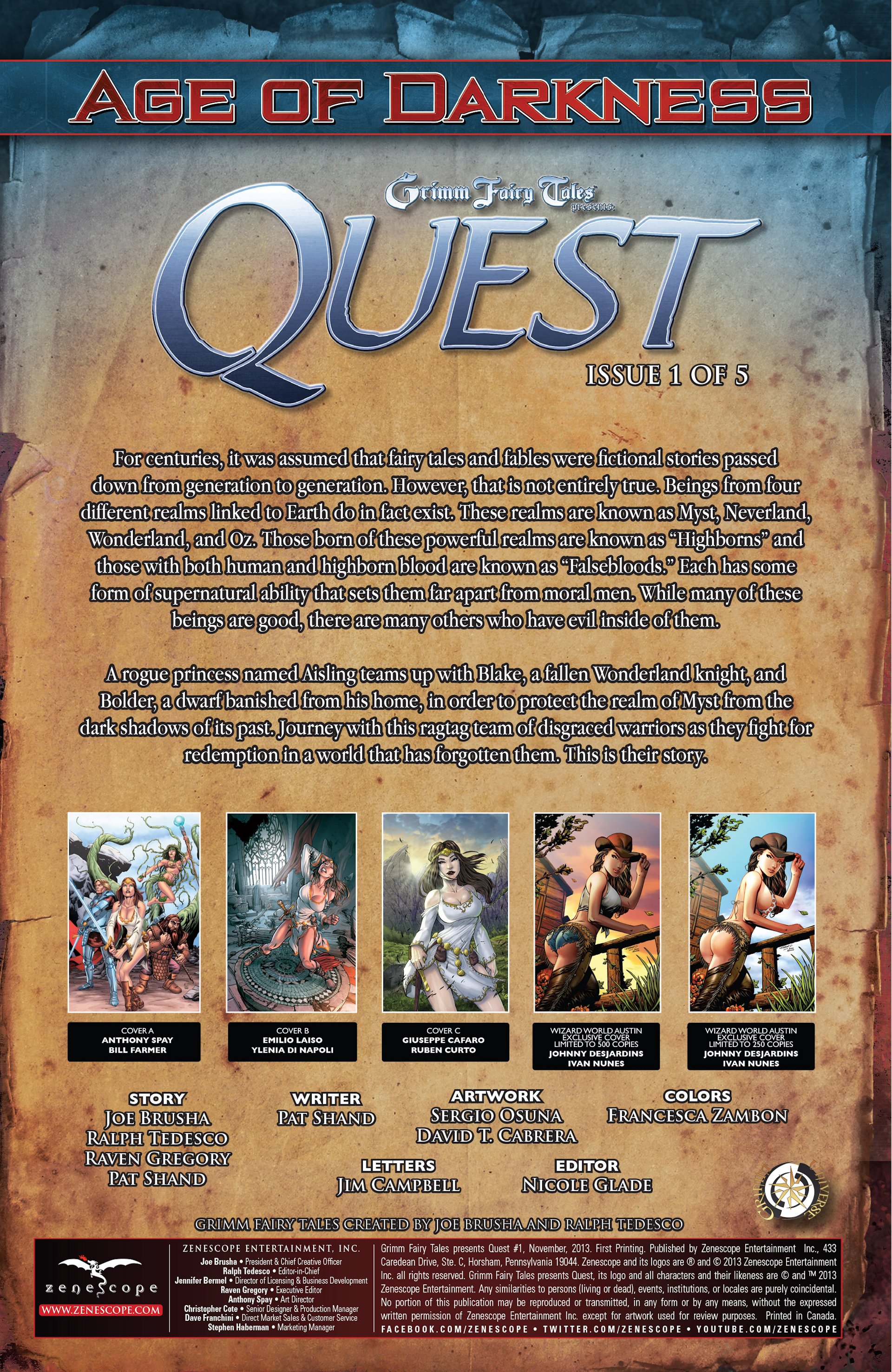 Read online Grimm Fairy Tales presents Quest comic -  Issue #1 - 2