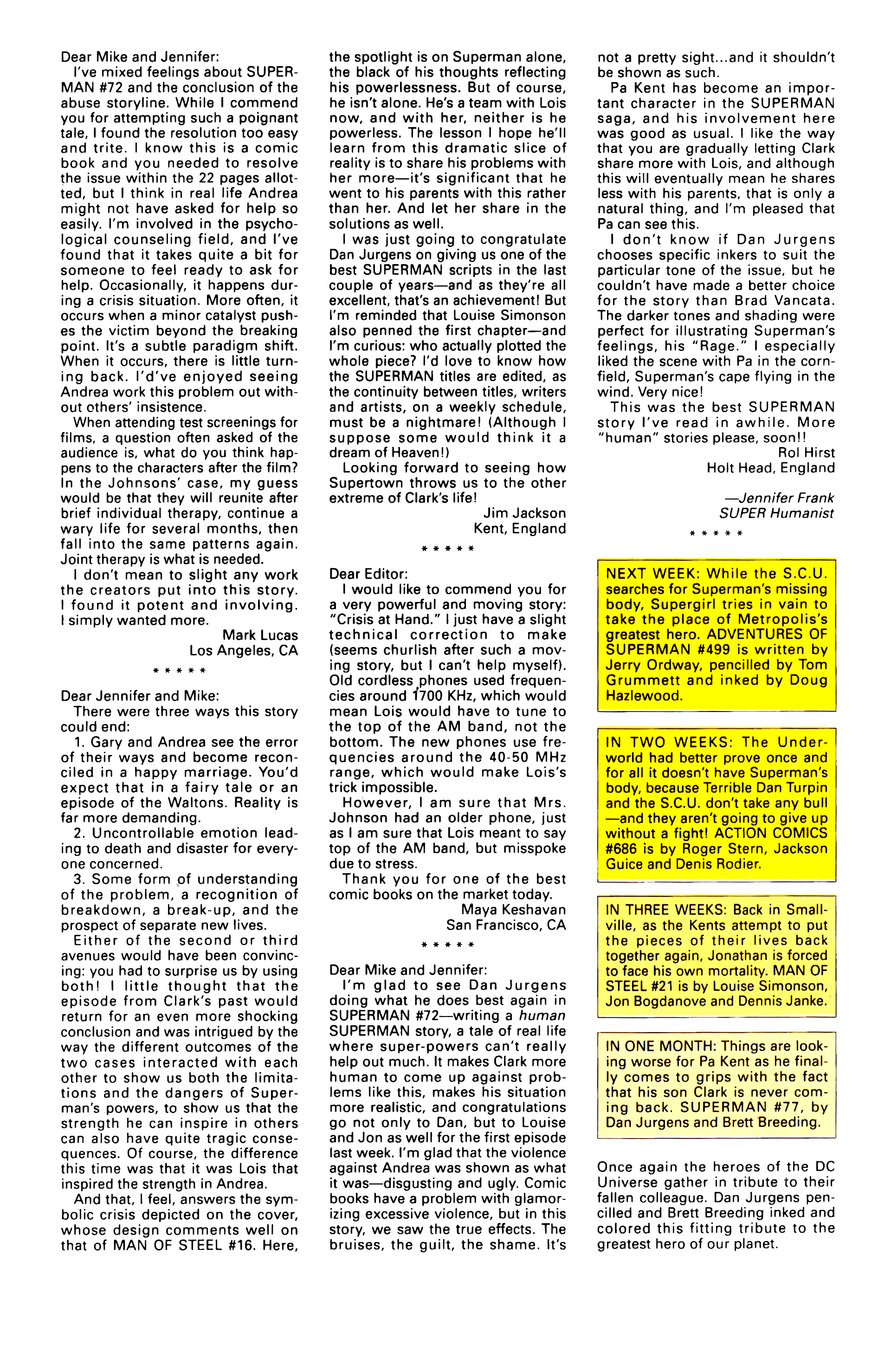 Read online Superman (1987) comic -  Issue #76 - 24