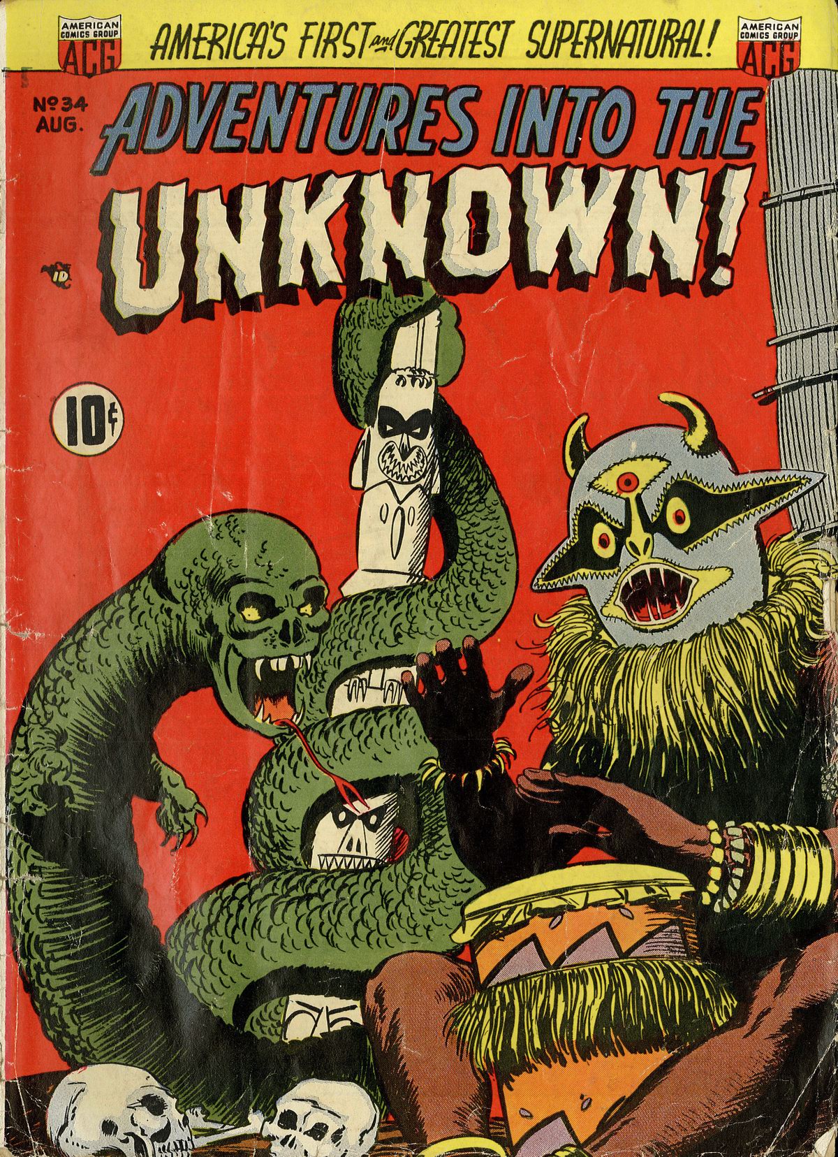 Read online Adventures Into The Unknown comic -  Issue #34 - 1