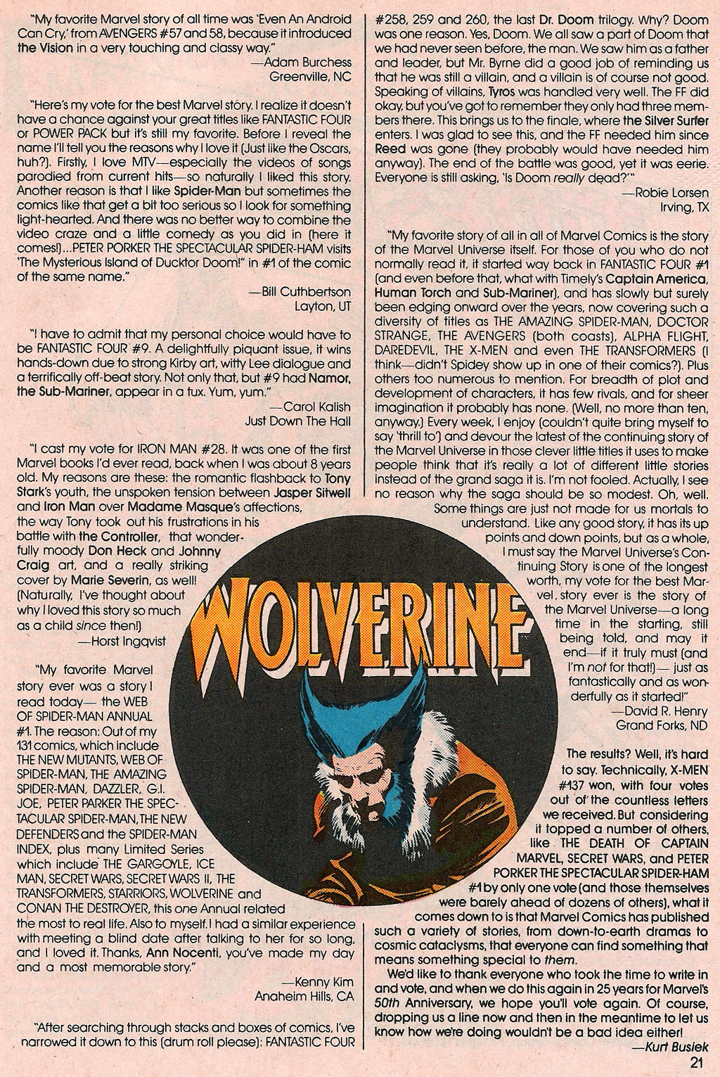 Read online Marvel Age comic -  Issue #37 - 22