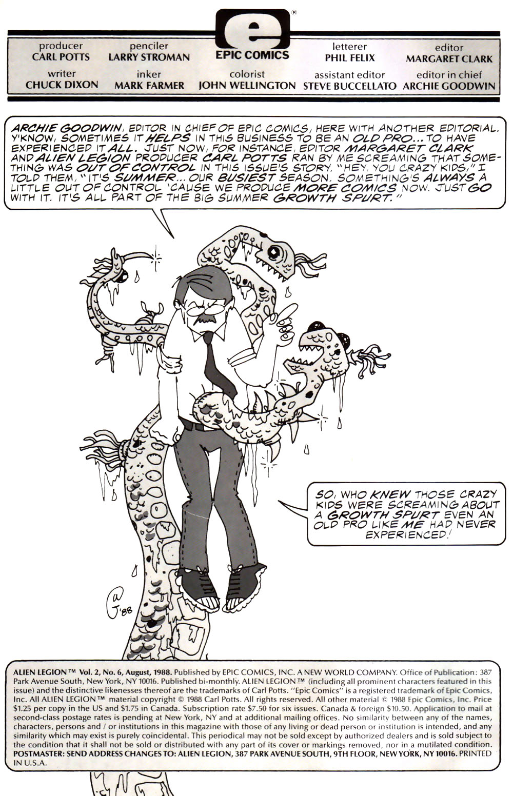 Read online Alien Legion (1987) comic -  Issue #6 - 2
