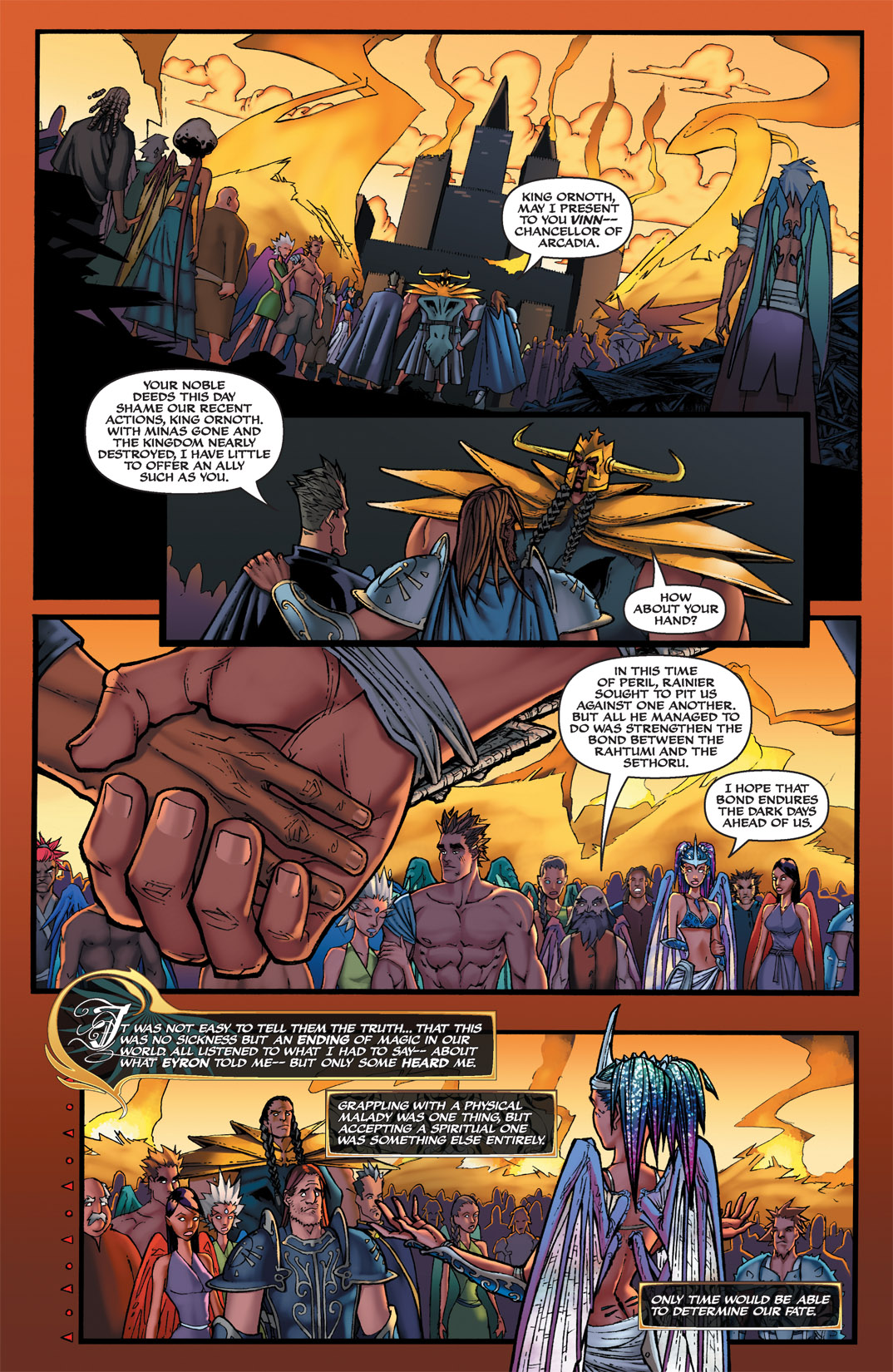 Read online Michael Turner's Soulfire: Dying Of The Light comic -  Issue # _TPB - 128