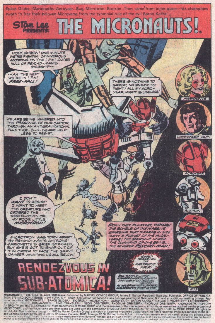 Read online Micronauts (1979) comic -  Issue #16 - 2