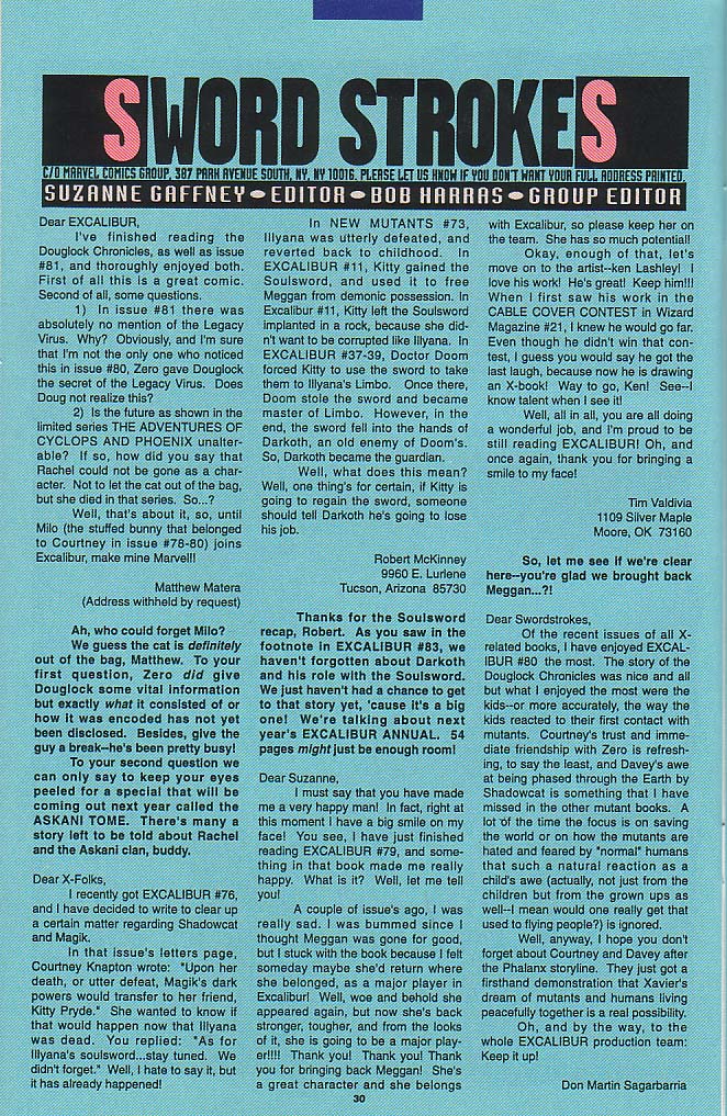 Read online Excalibur (1988) comic -  Issue #86 - 24