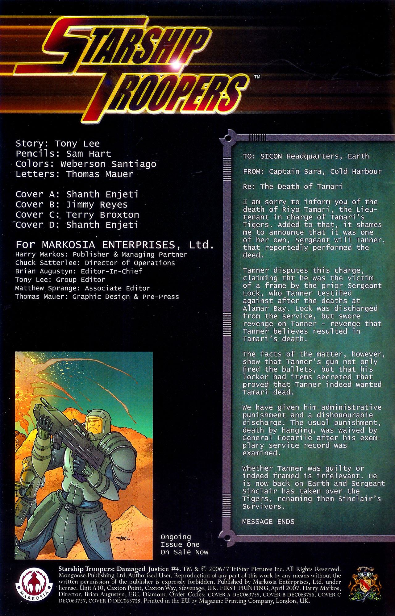 Read online Starship Troopers: Damaged Justice comic -  Issue #4 - 2