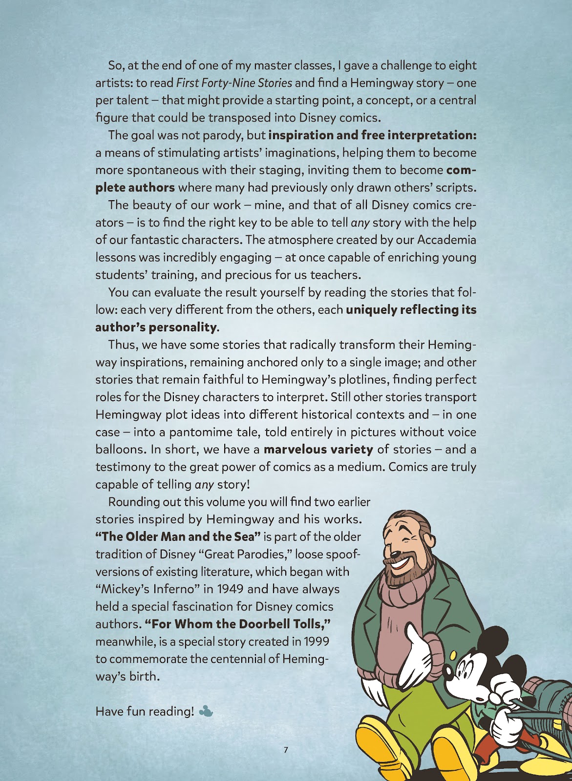 Walt Disney's Mickey and Donald: For Whom the Doorbell Tolls and Other Tales Inspired by Hemingway issue TPB (Part 1) - Page 8