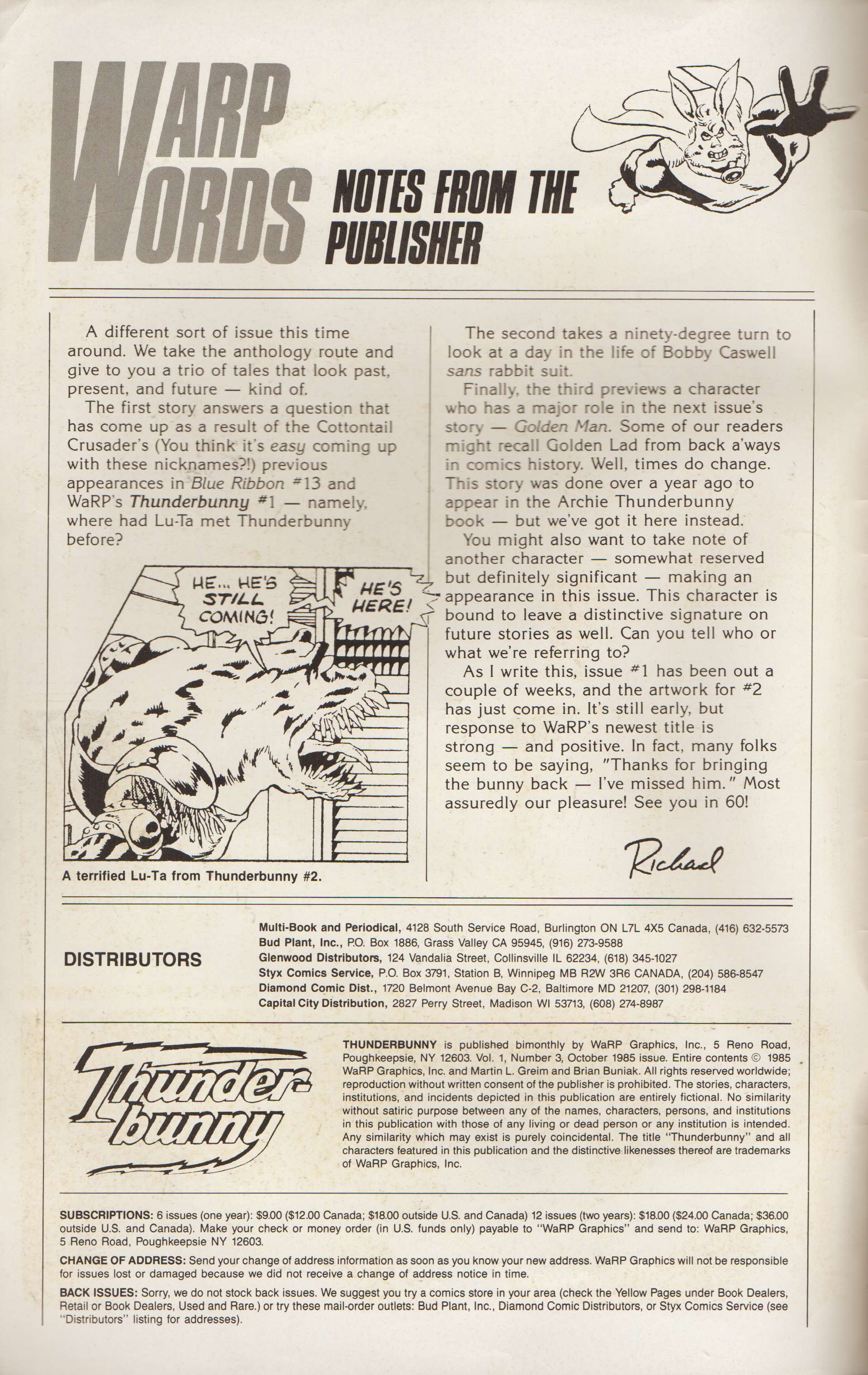 Read online Thunderbunny comic -  Issue #3 - 2