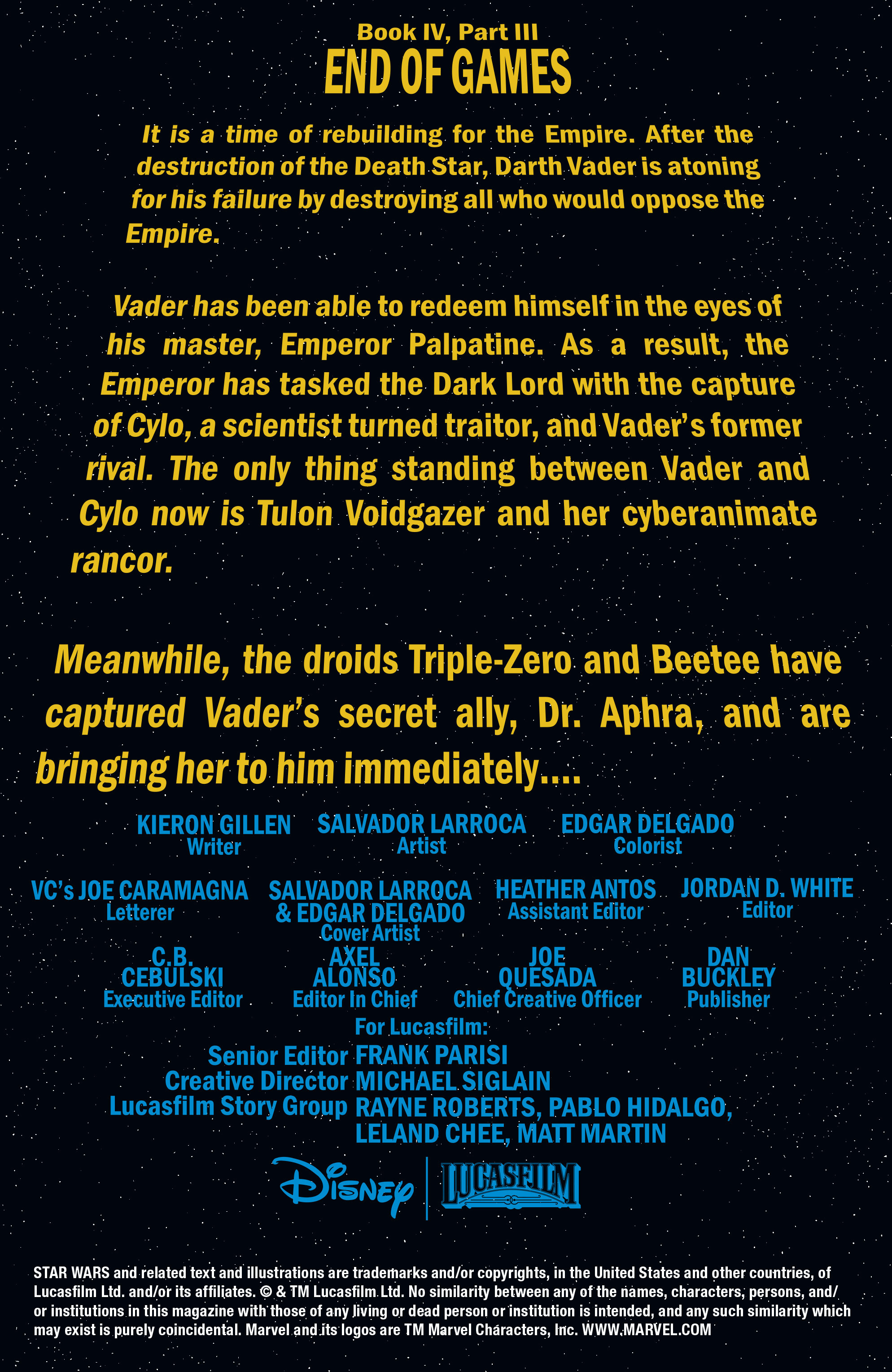 Read online Darth Vader comic -  Issue #22 - 2