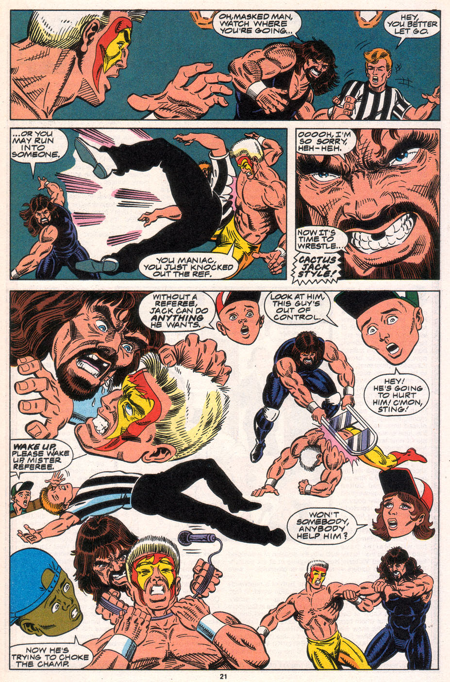 Read online WCW World Championship Wrestling comic -  Issue #8 - 21