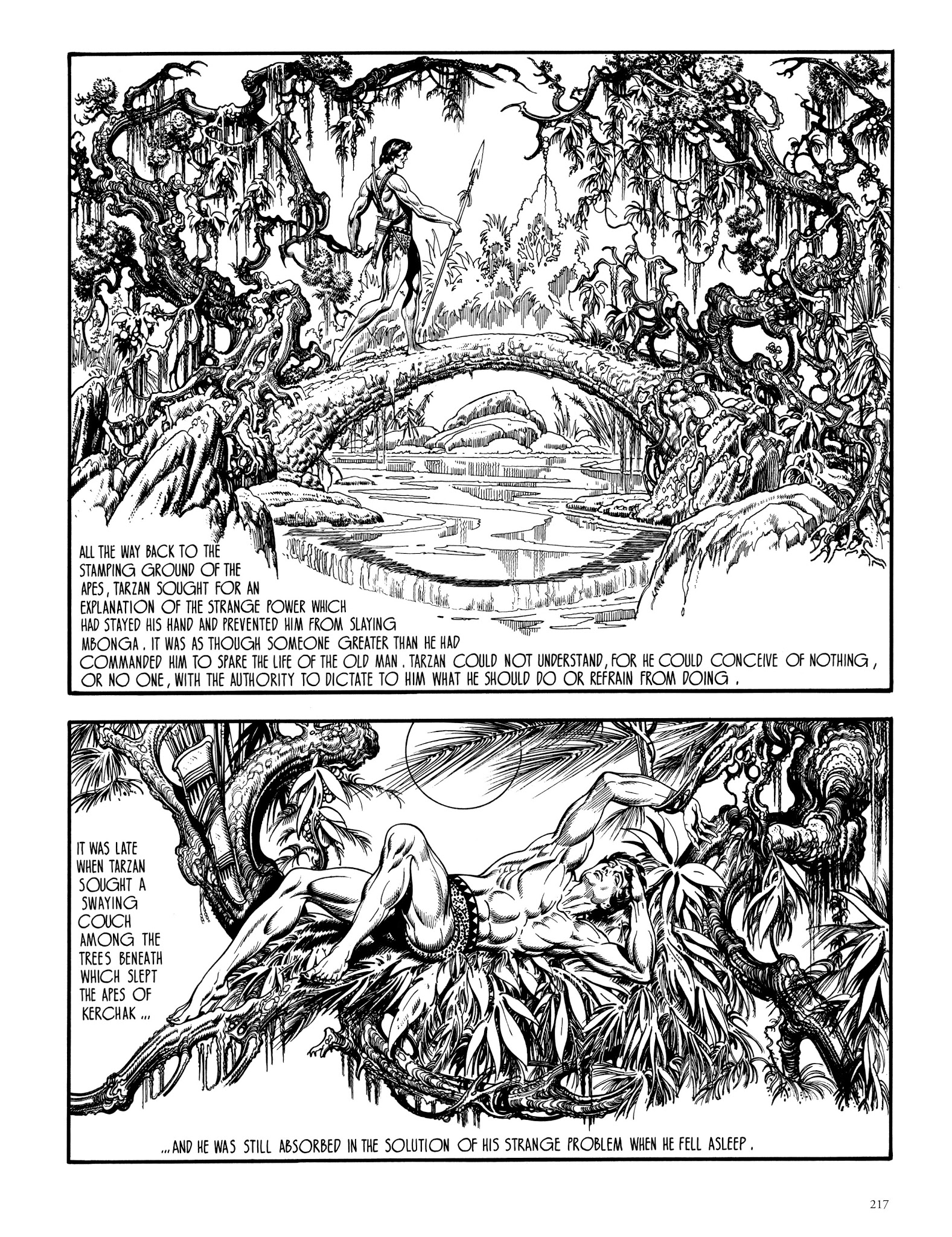 Read online Edgar Rice Burroughs' Tarzan: Burne Hogarth's Lord of the Jungle comic -  Issue # TPB - 216