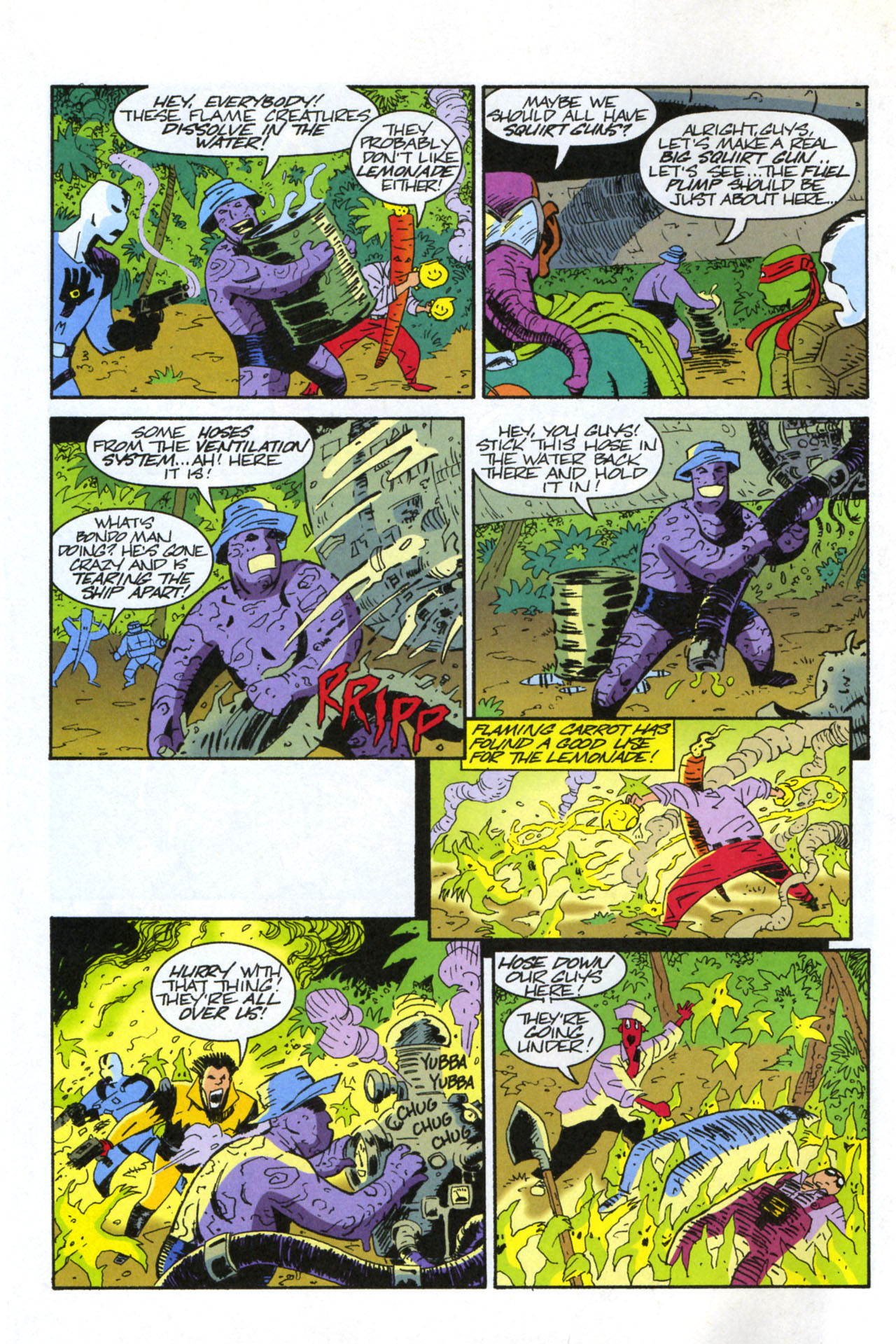 Read online Teenage Mutant Ninja Turtles/Flaming Carrot Crossover comic -  Issue #3 - 10
