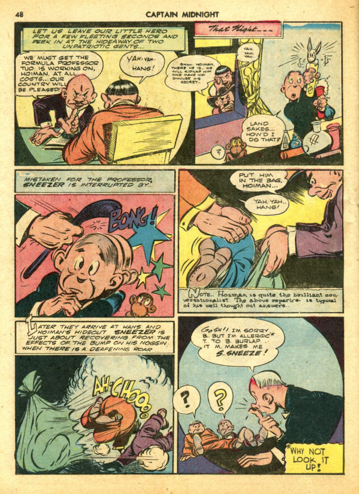Read online Captain Midnight (1942) comic -  Issue #5 - 48