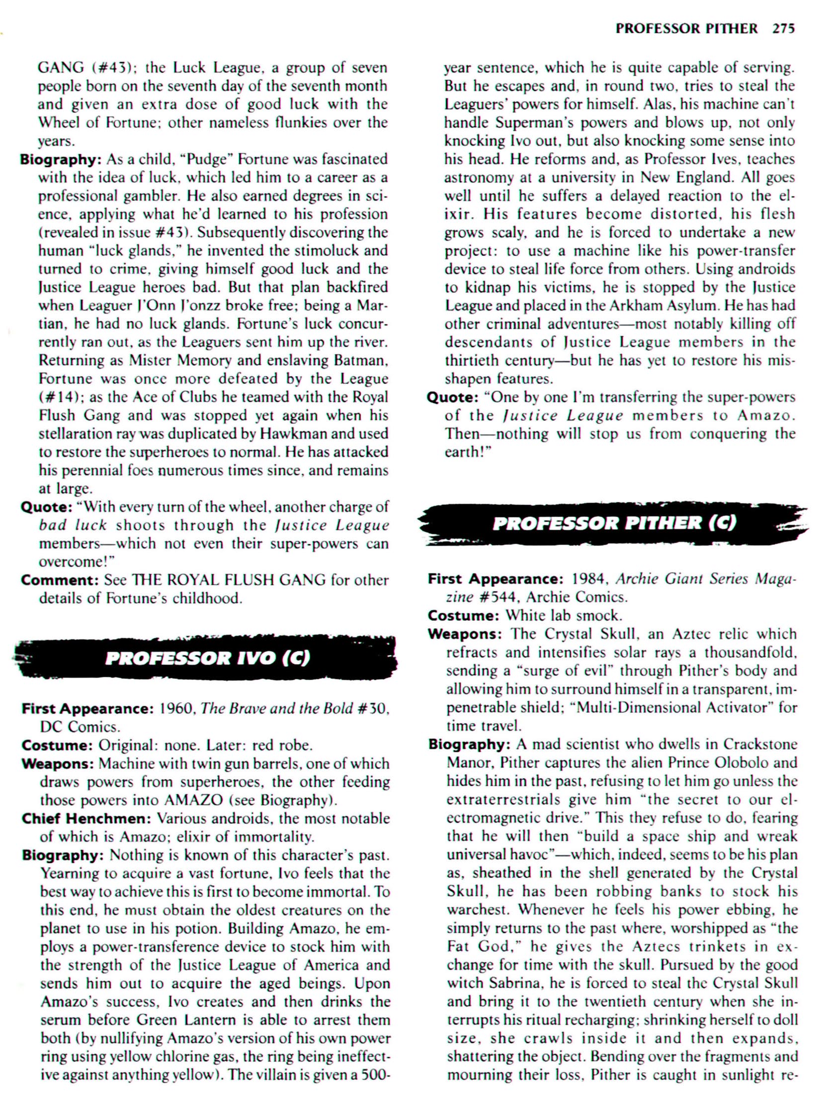 Read online The Encyclopedia of Super Villains comic -  Issue # TPB (Part 2) - 58