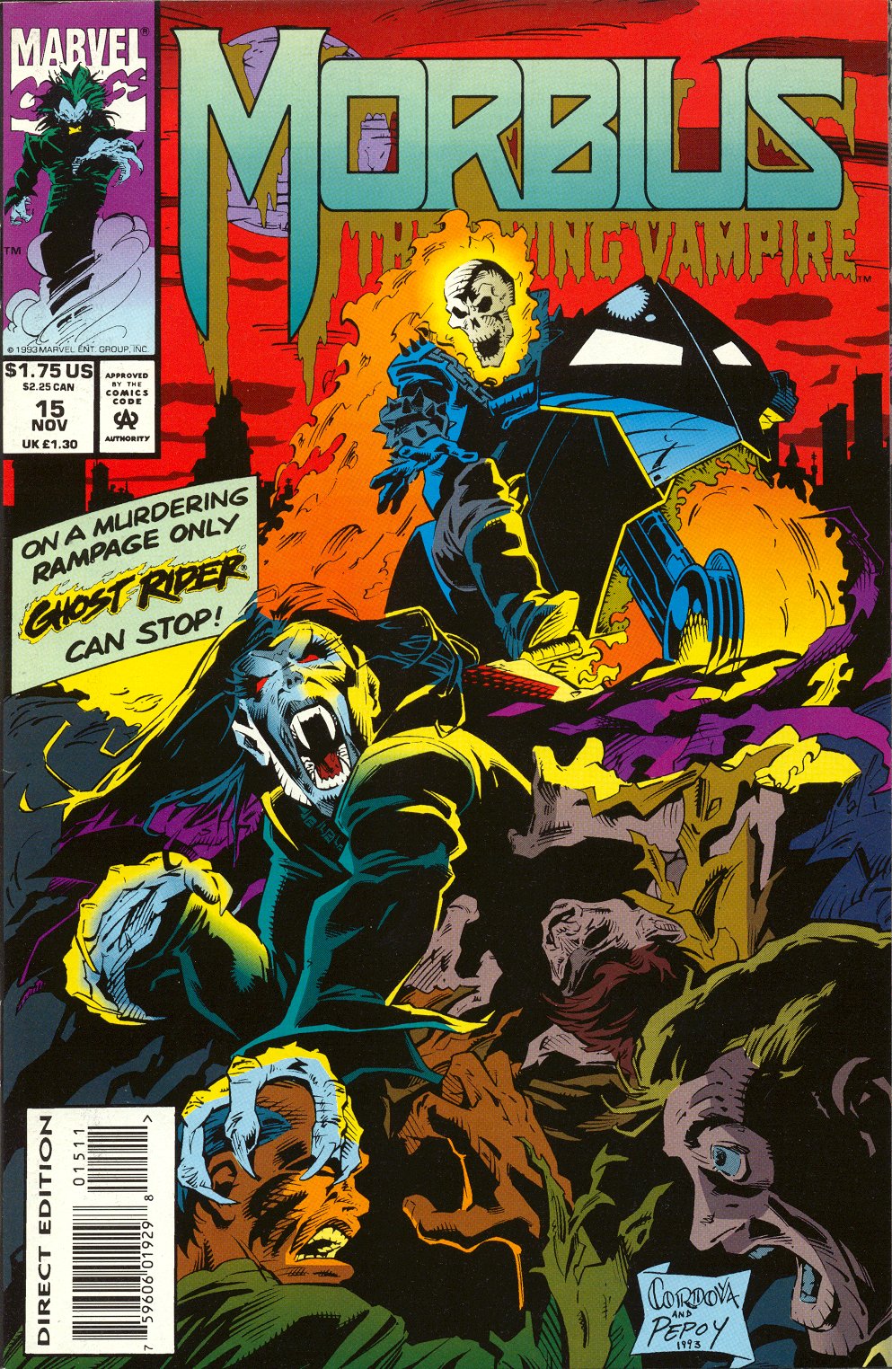 Read online Morbius: The Living Vampire (1992) comic -  Issue #15 - 1