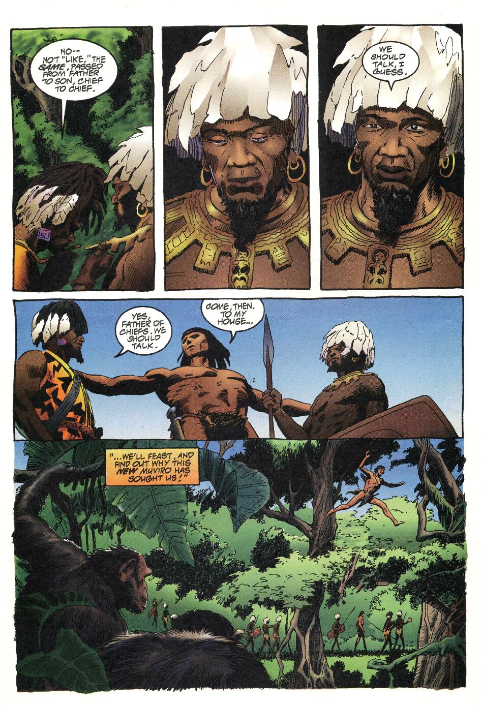 Read online Tarzan (1996) comic -  Issue #17 - 18