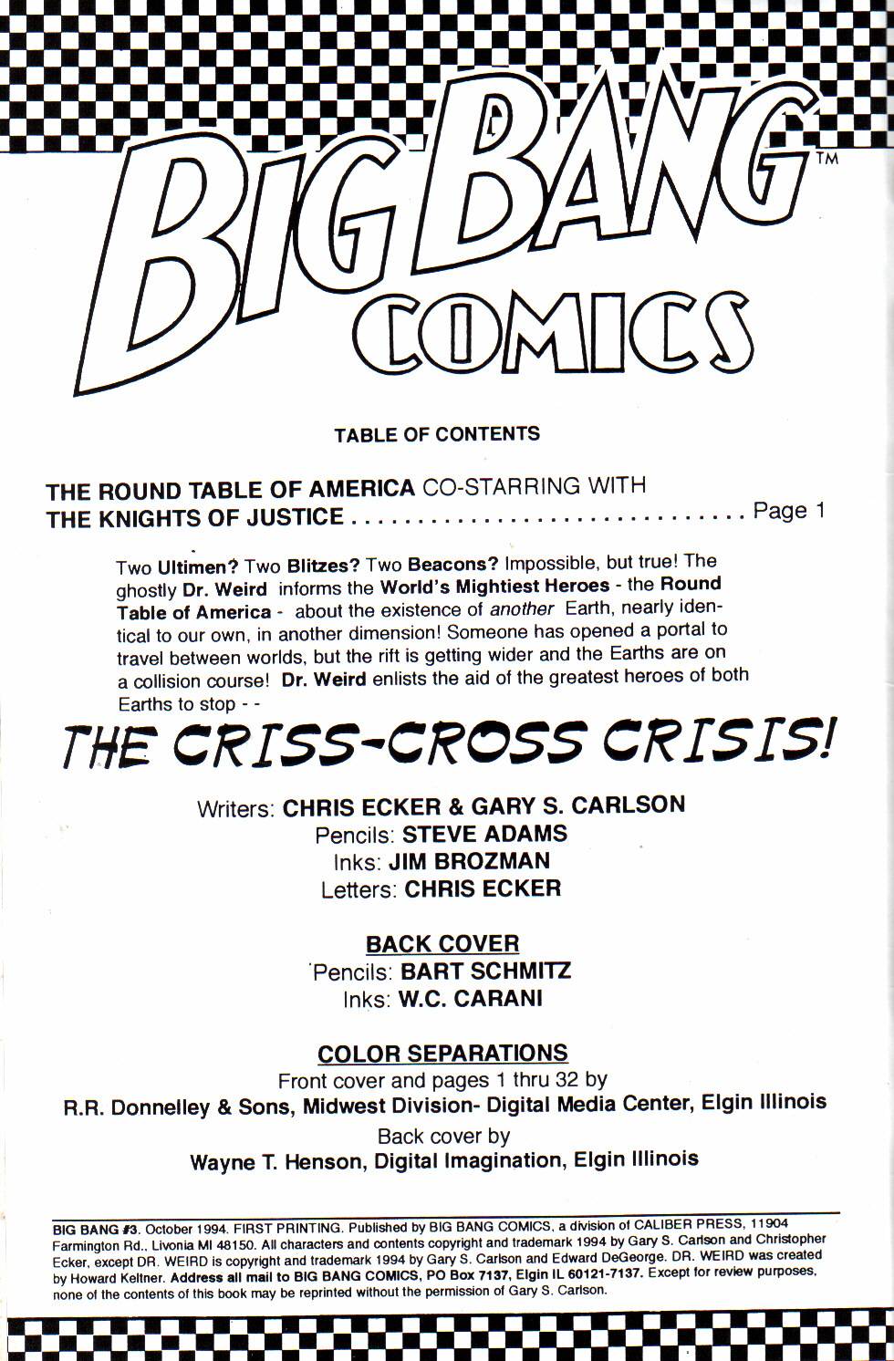 Read online Big Bang Comics (1994) comic -  Issue #3 - 2