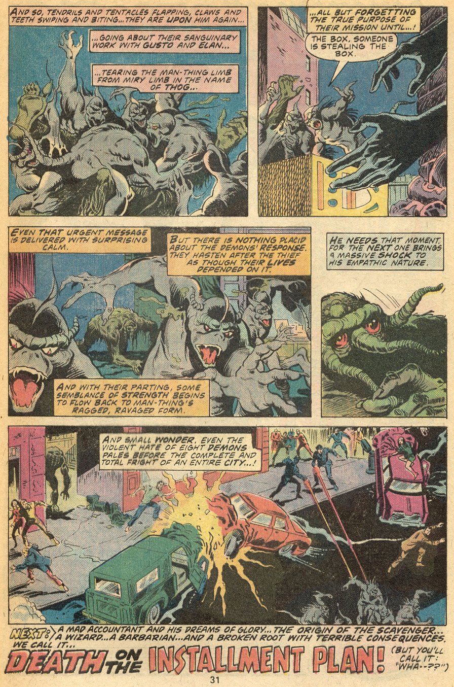 Read online Man-Thing (1974) comic -  Issue #20 - 22