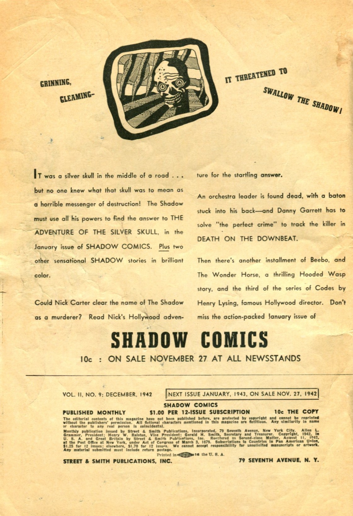 Read online Shadow Comics comic -  Issue #21 - 2
