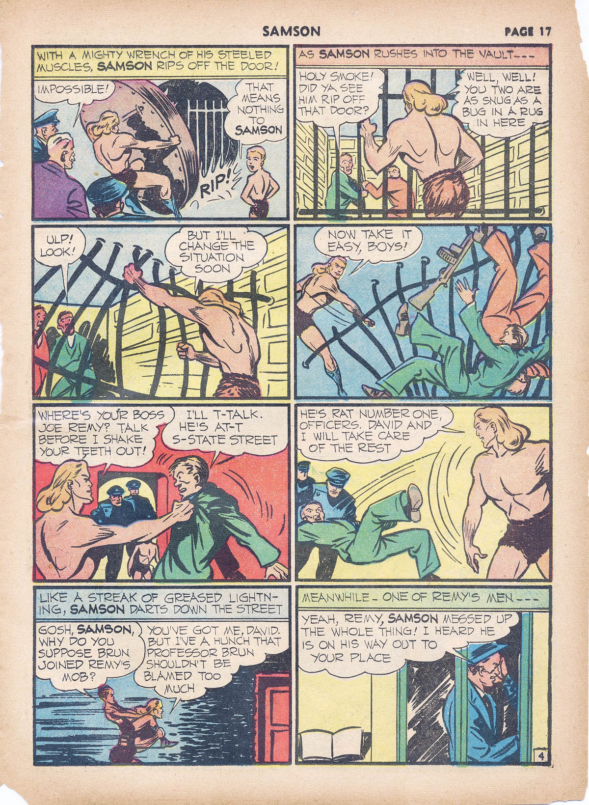 Read online Samson (1940) comic -  Issue #4 - 19