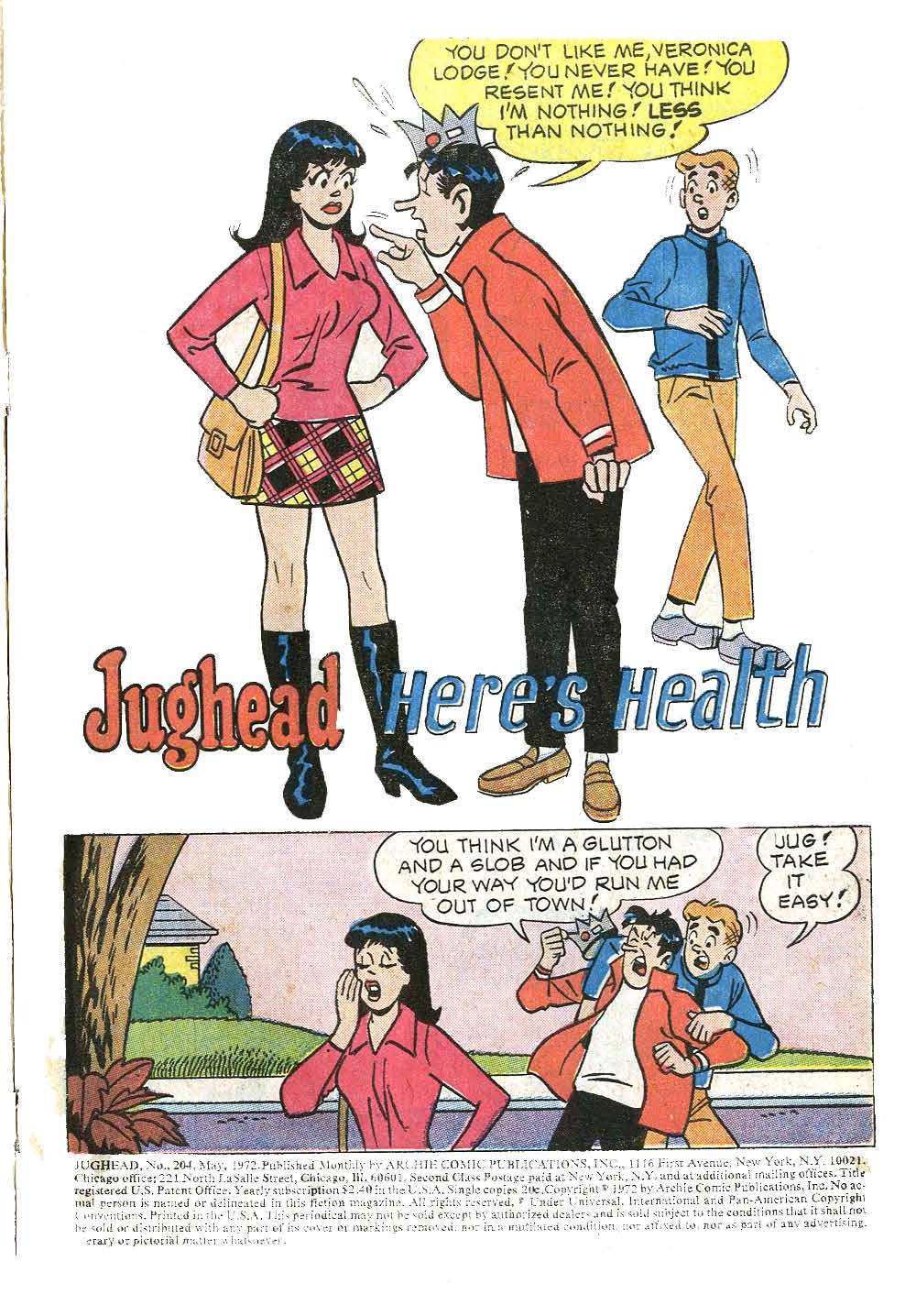 Read online Jughead (1965) comic -  Issue #204 - 3