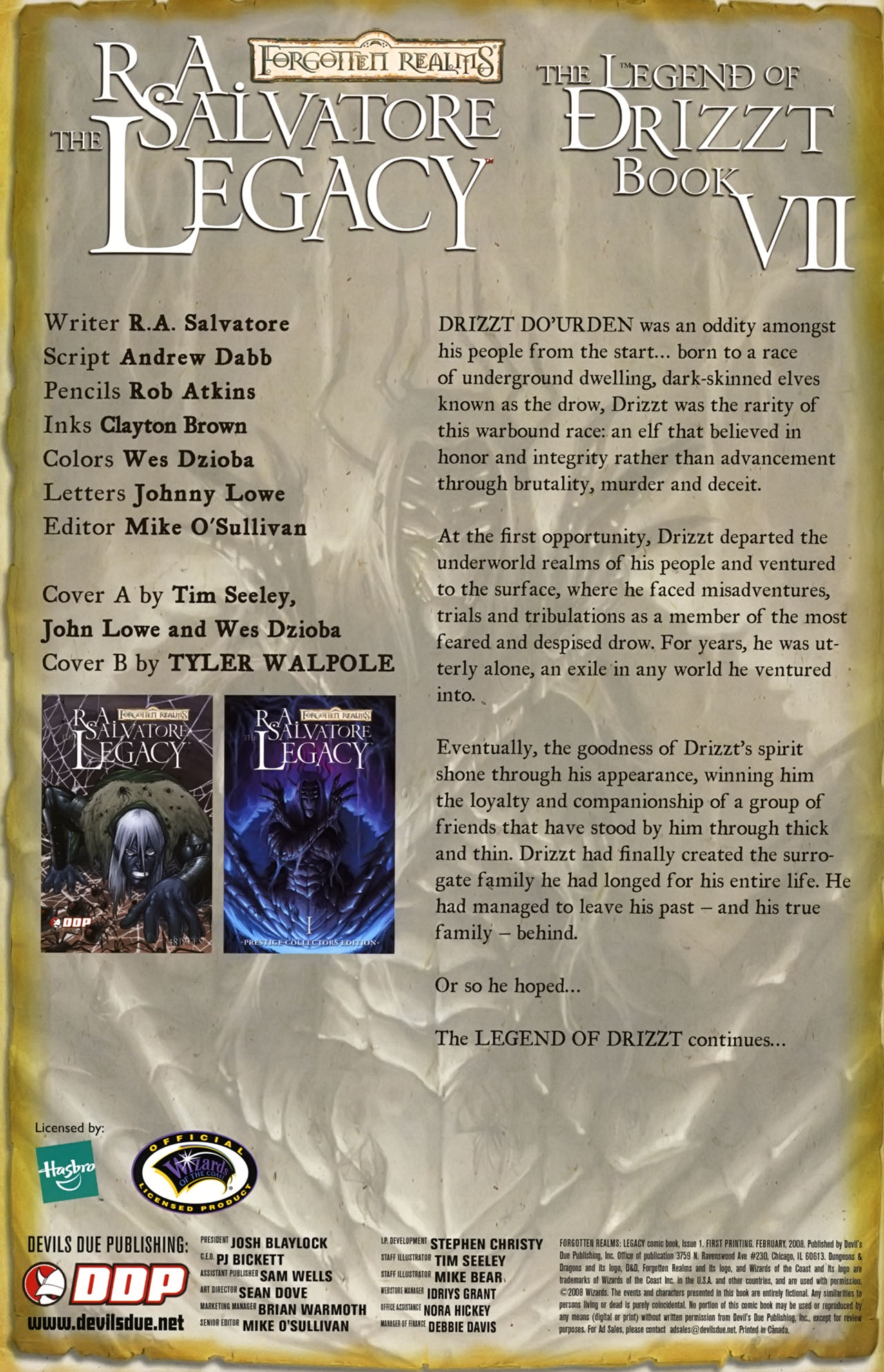 Read online Forgotten Realms: The Legacy comic -  Issue #1 - 2