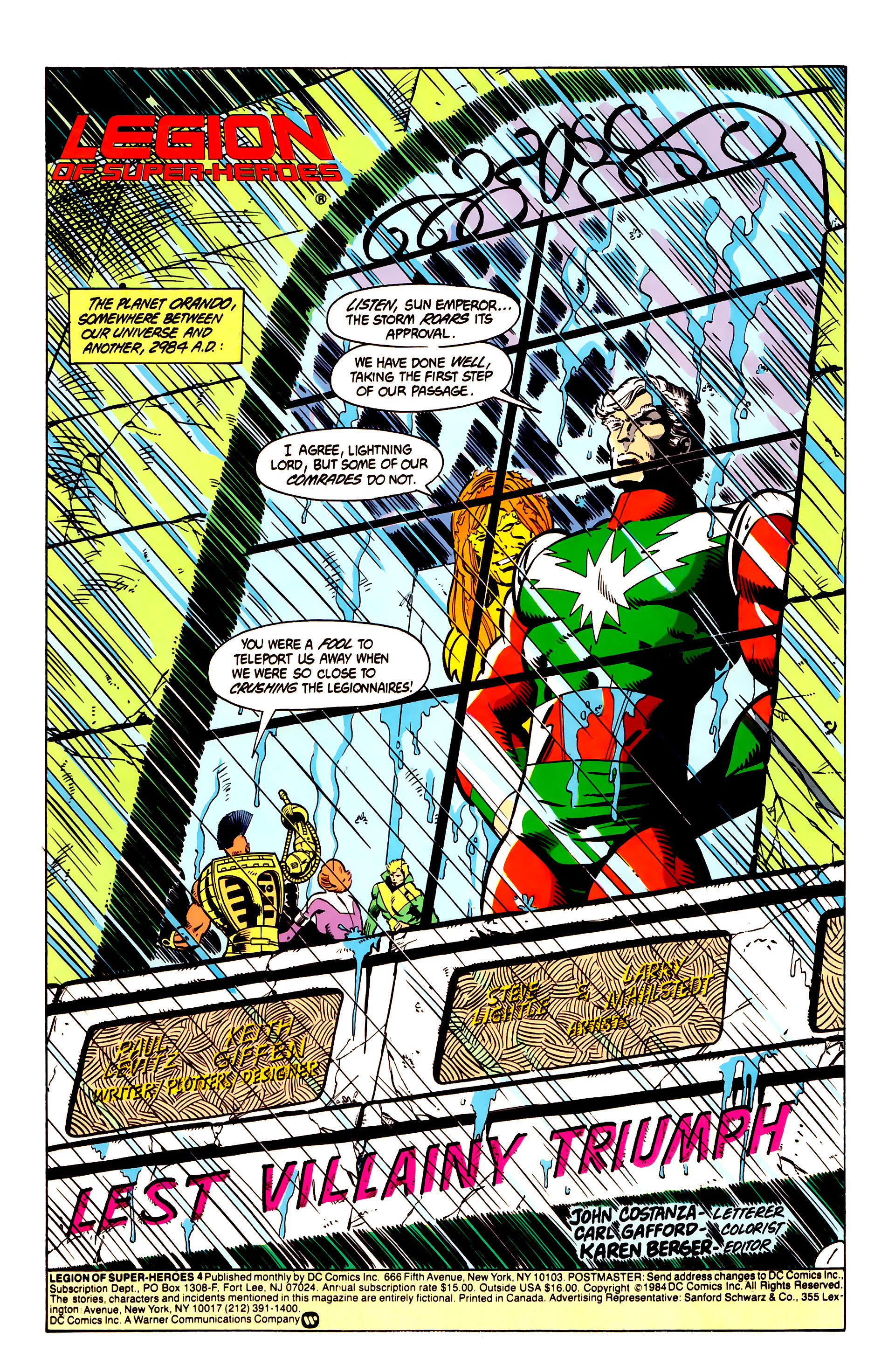 Read online Legion of Super-Heroes (1984) comic -  Issue #4 - 3