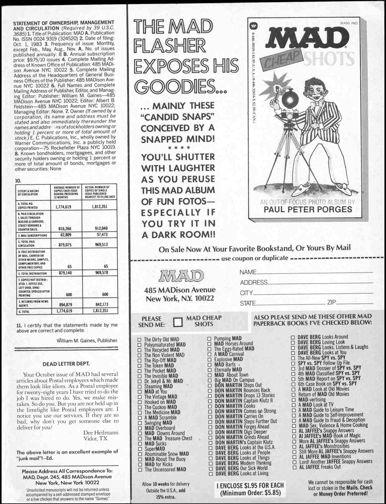 Read online MAD comic -  Issue #245 - 5