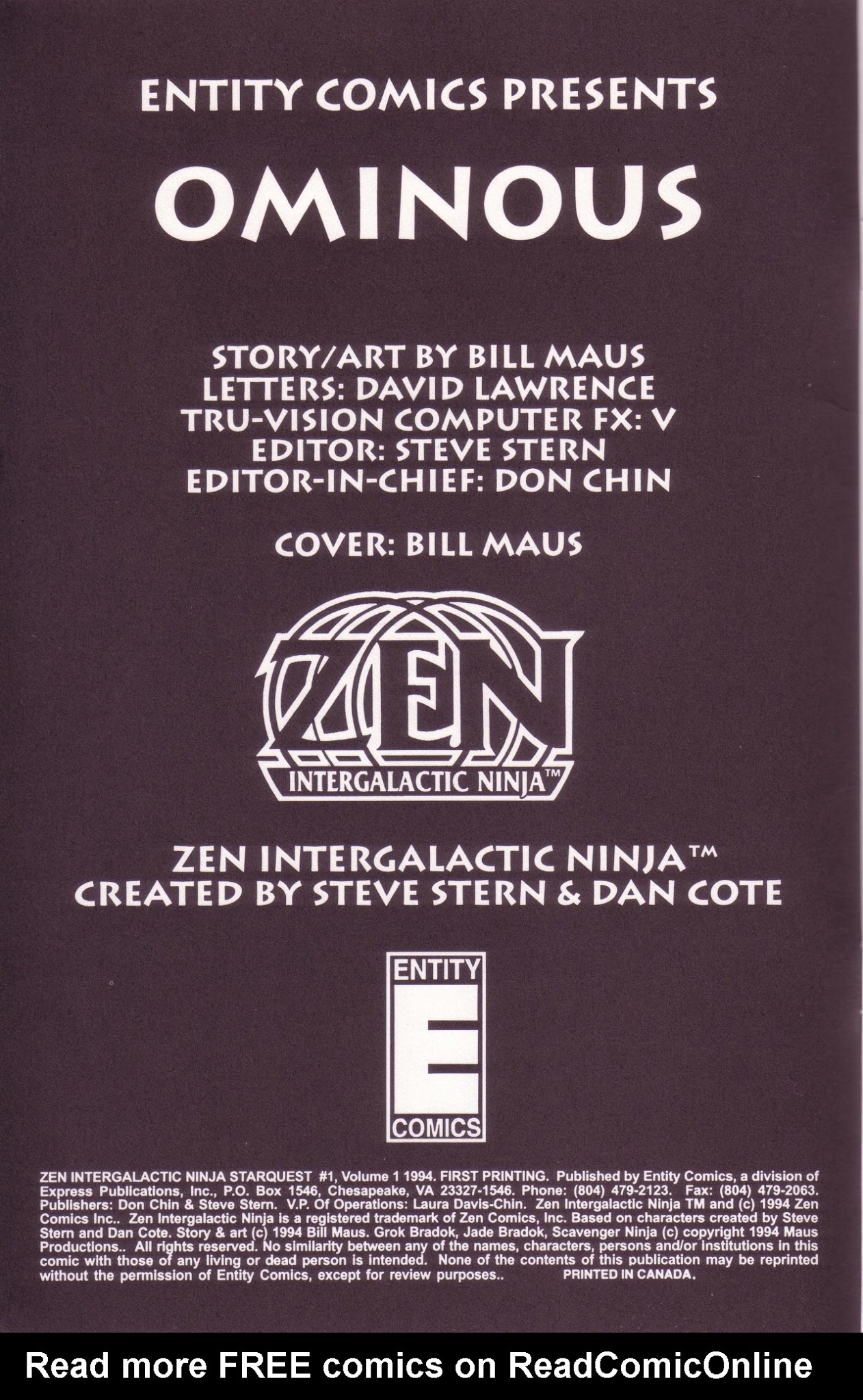Read online Zen Intergalactic Ninja: Starquest comic -  Issue #1 - 2