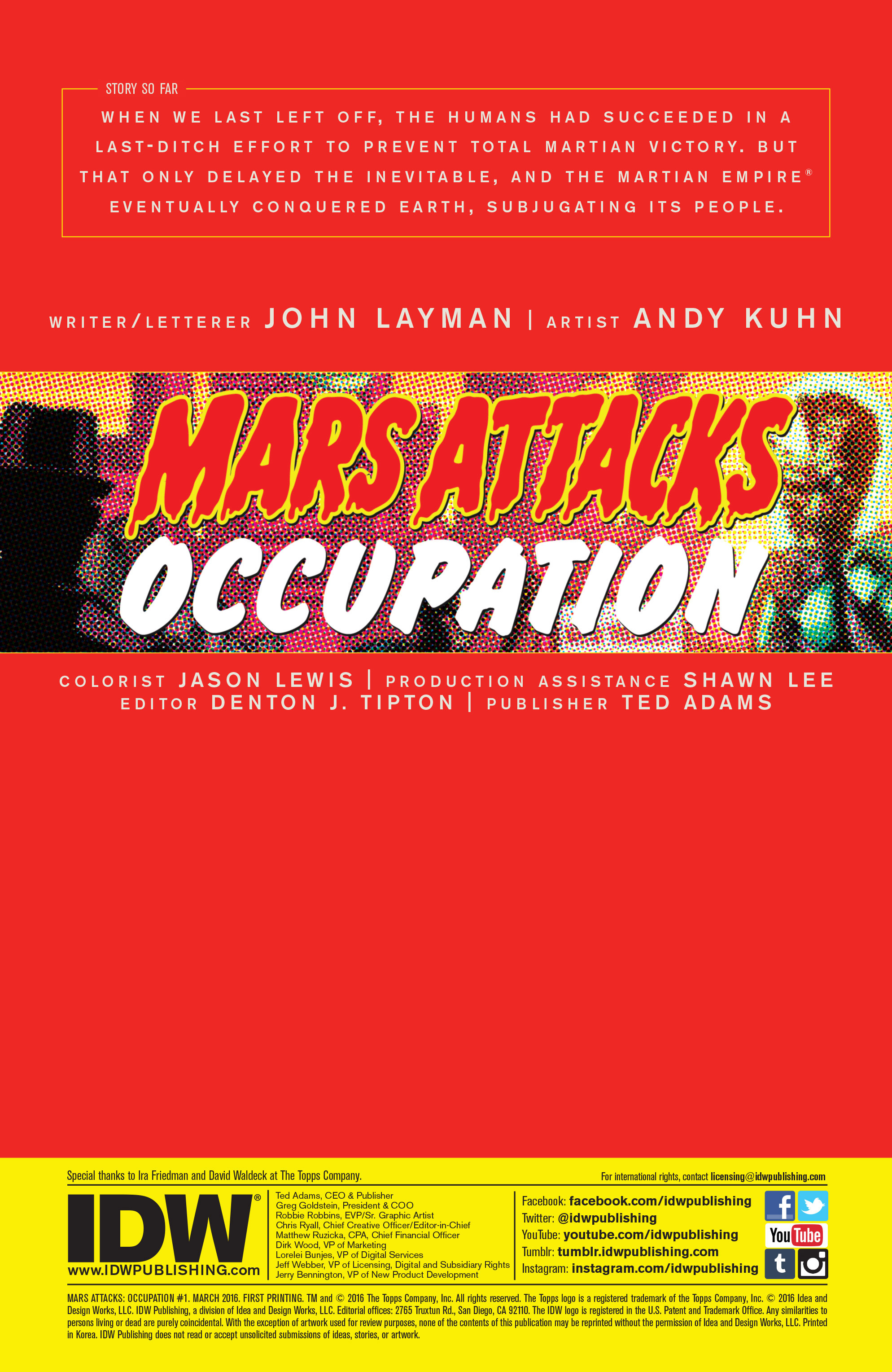 Read online Mars Attacks: Occupation comic -  Issue #1 - 2