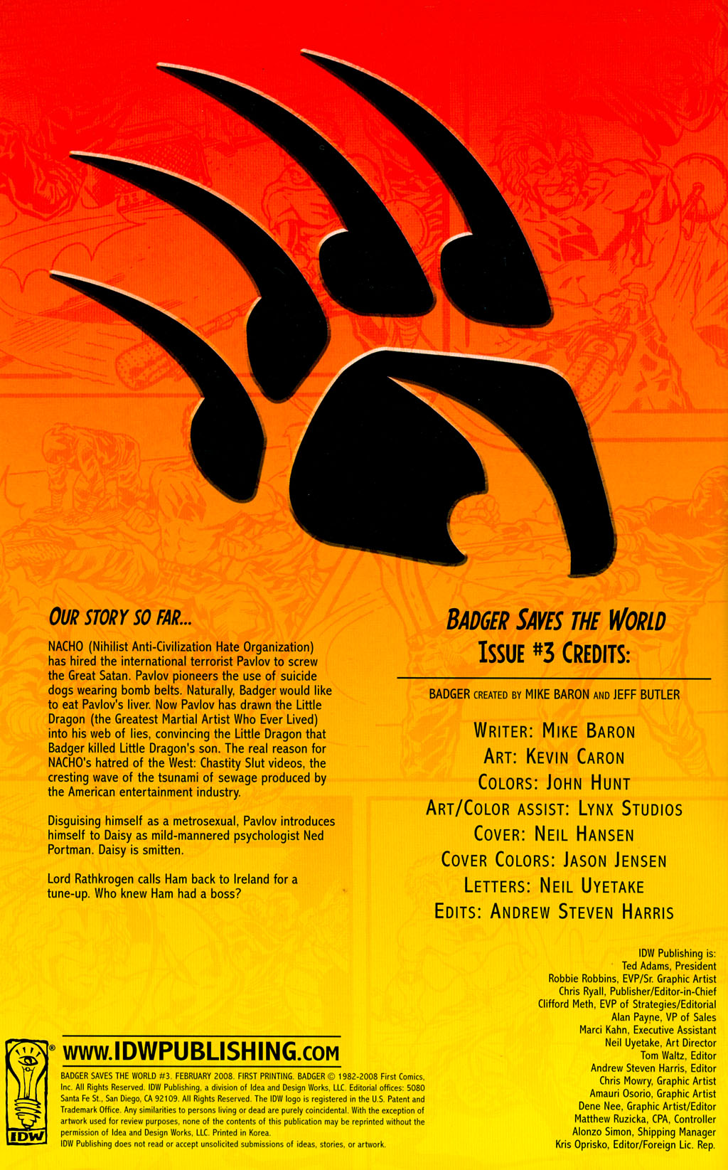 Read online Badger Saves the World comic -  Issue #3 - 2