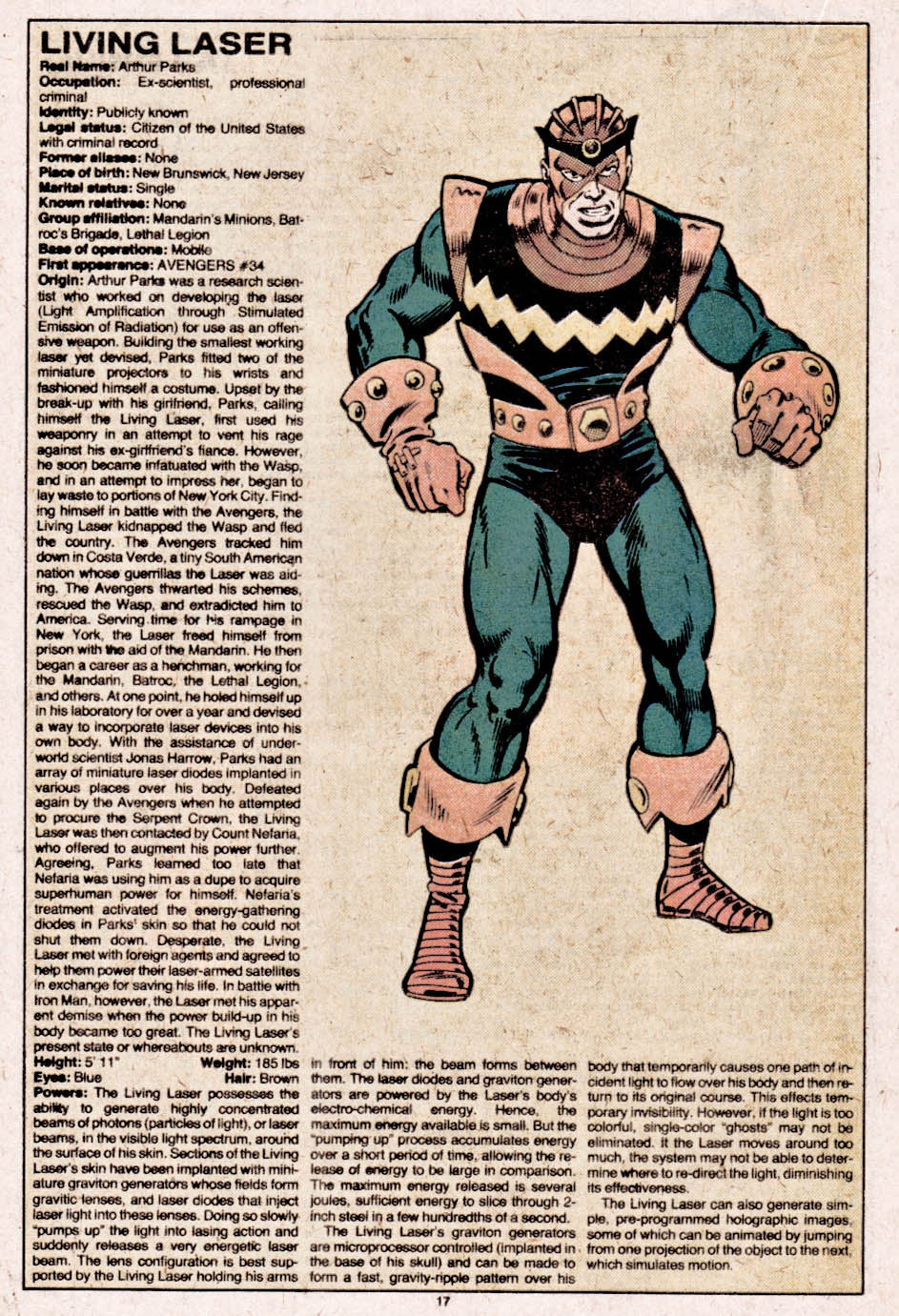 Read online The Official Handbook of the Marvel Universe comic -  Issue #6 - 18
