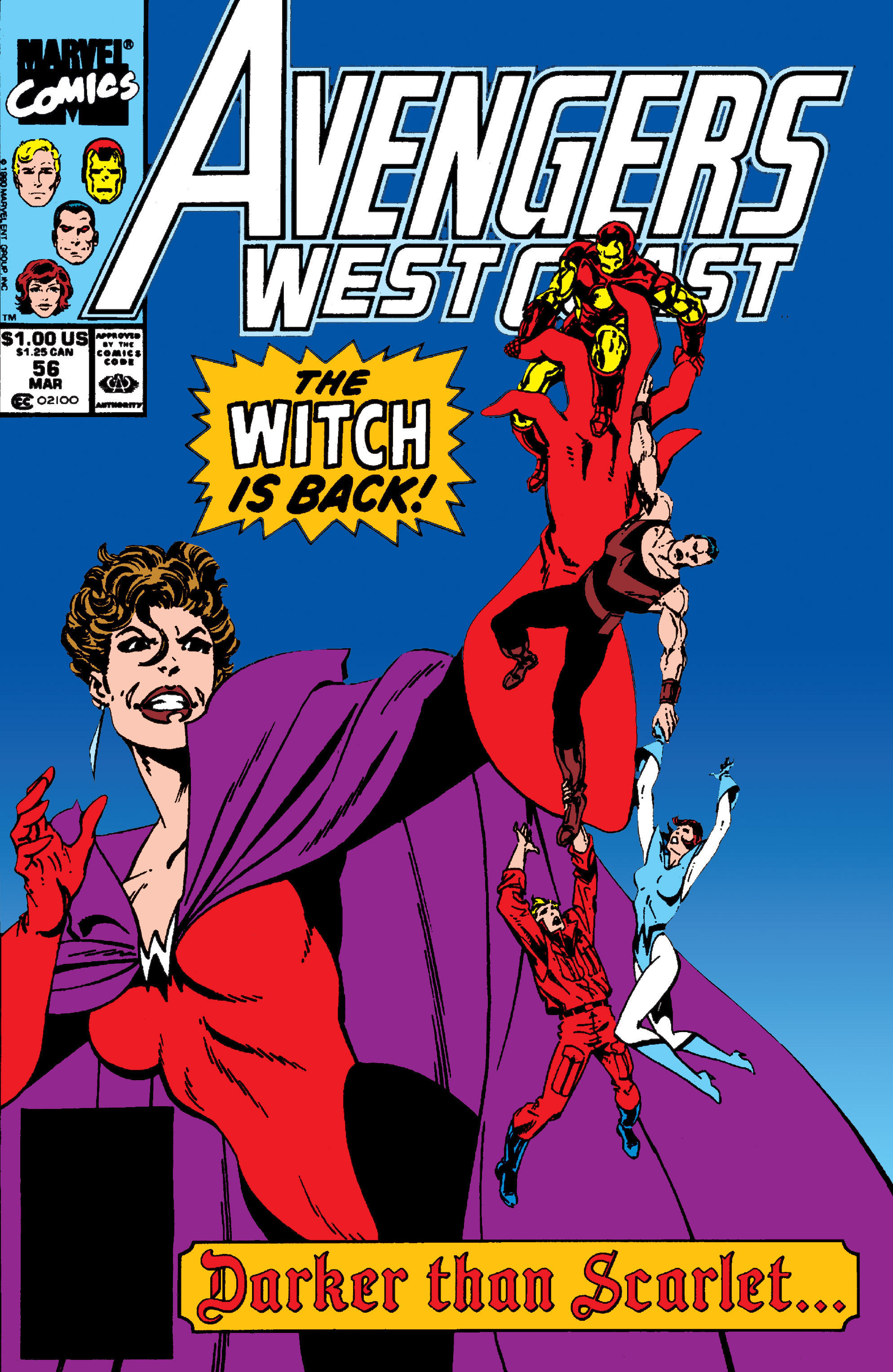 Read online Avengers West Coast (1989) comic -  Issue #56 - 1