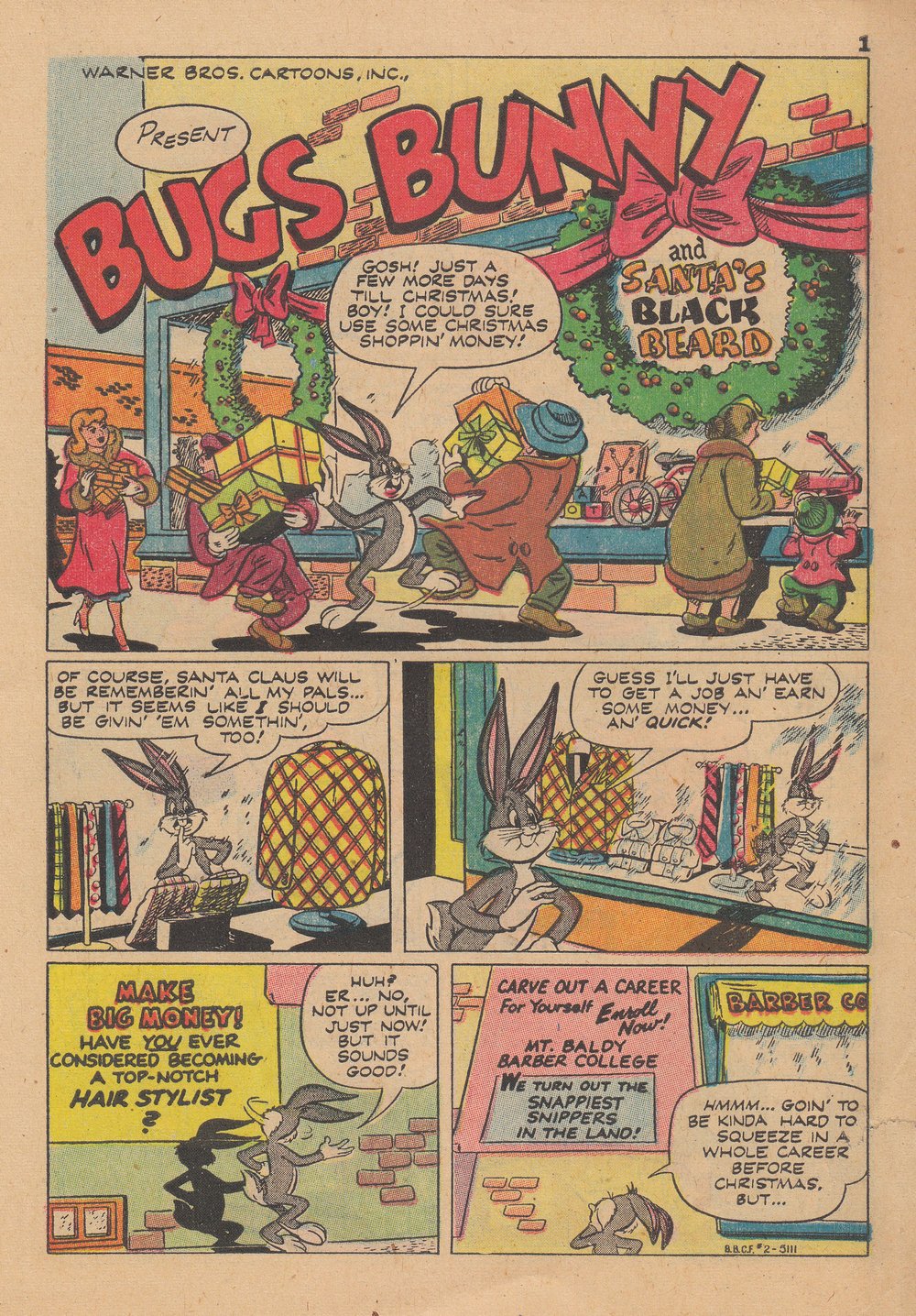 Read online Bugs Bunny's Christmas Funnies comic -  Issue # TPB 2 - 3