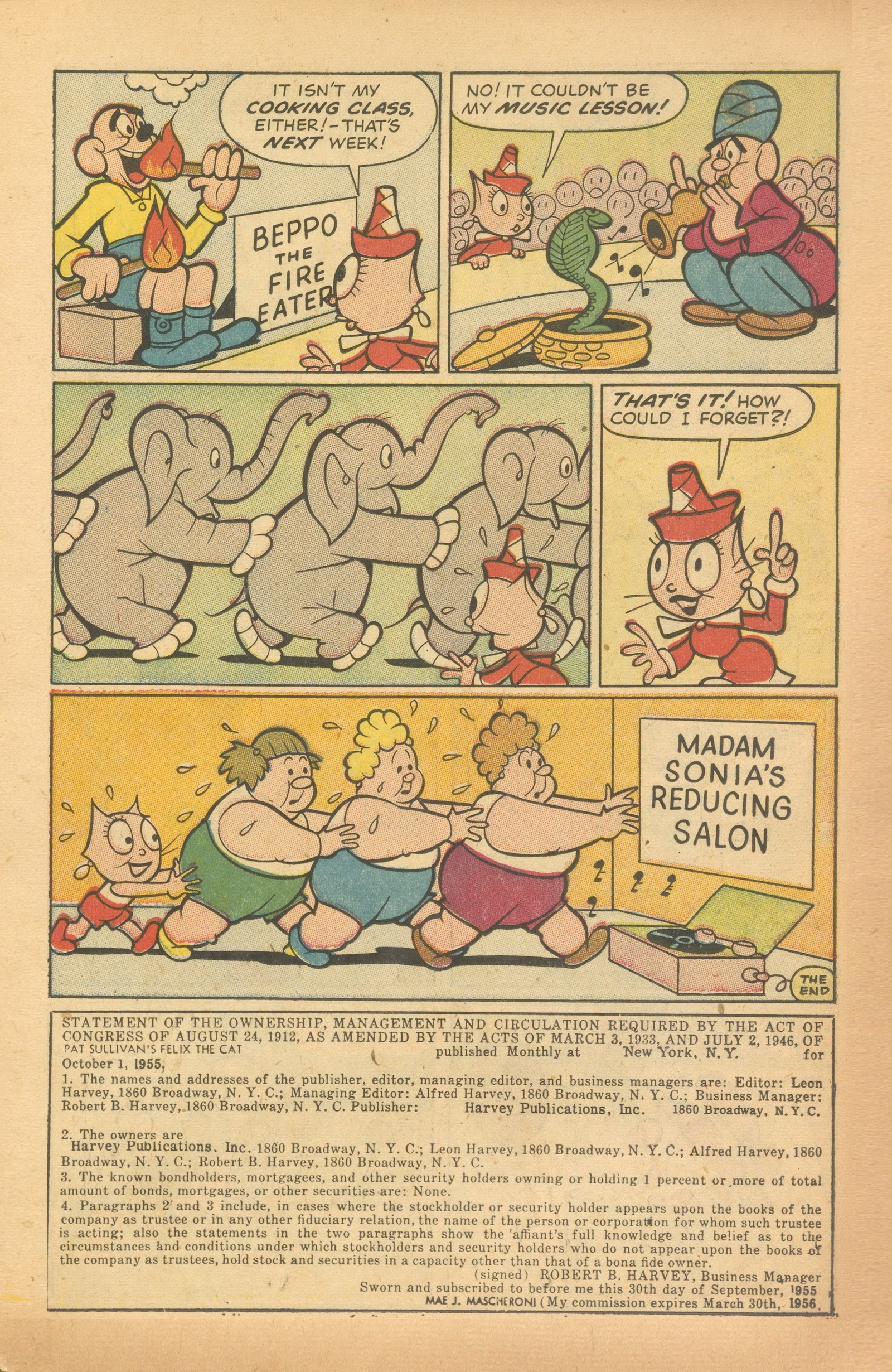 Read online Felix the Cat (1955) comic -  Issue #70 - 11