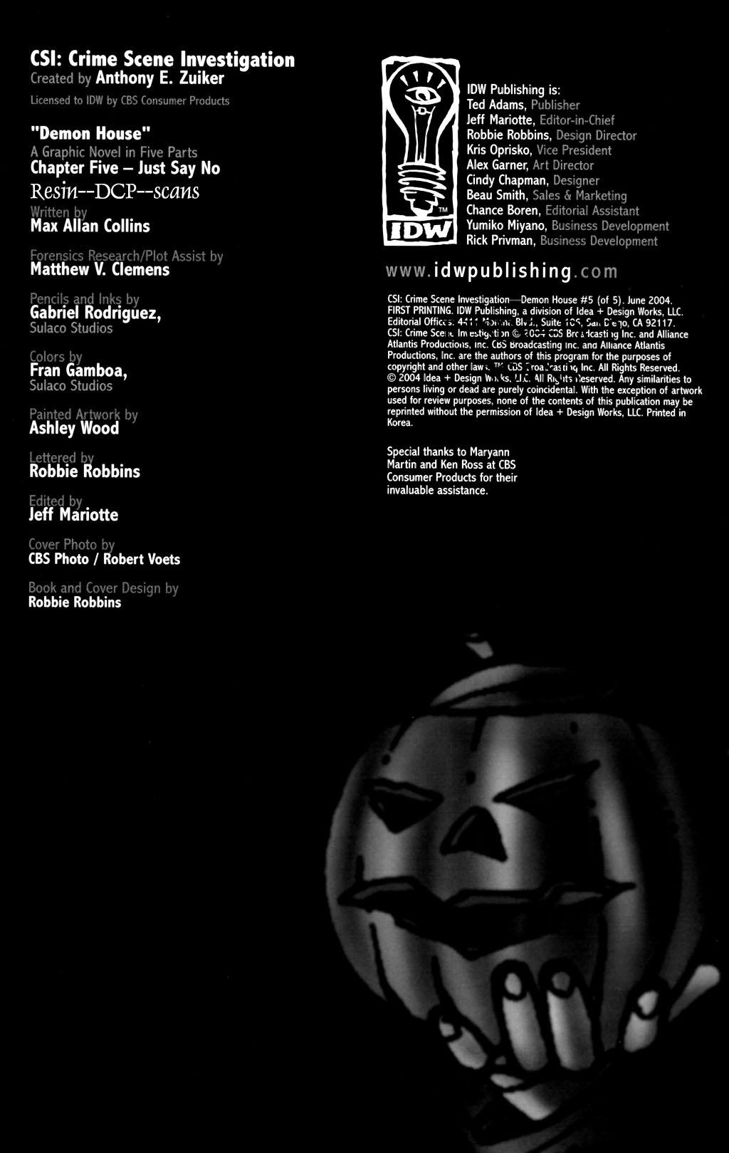 Read online CSI: Crime Scene Investigation: Demon House comic -  Issue #5 - 2