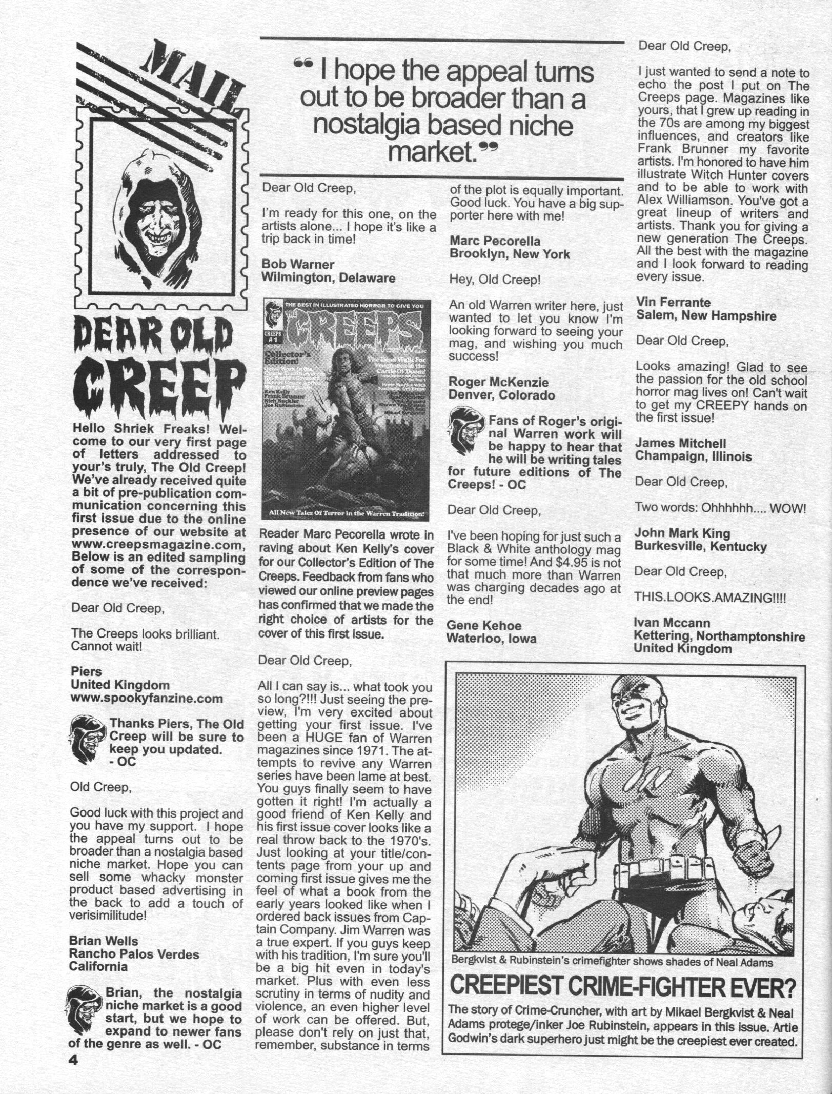 Read online The Creeps comic -  Issue #1 - 4