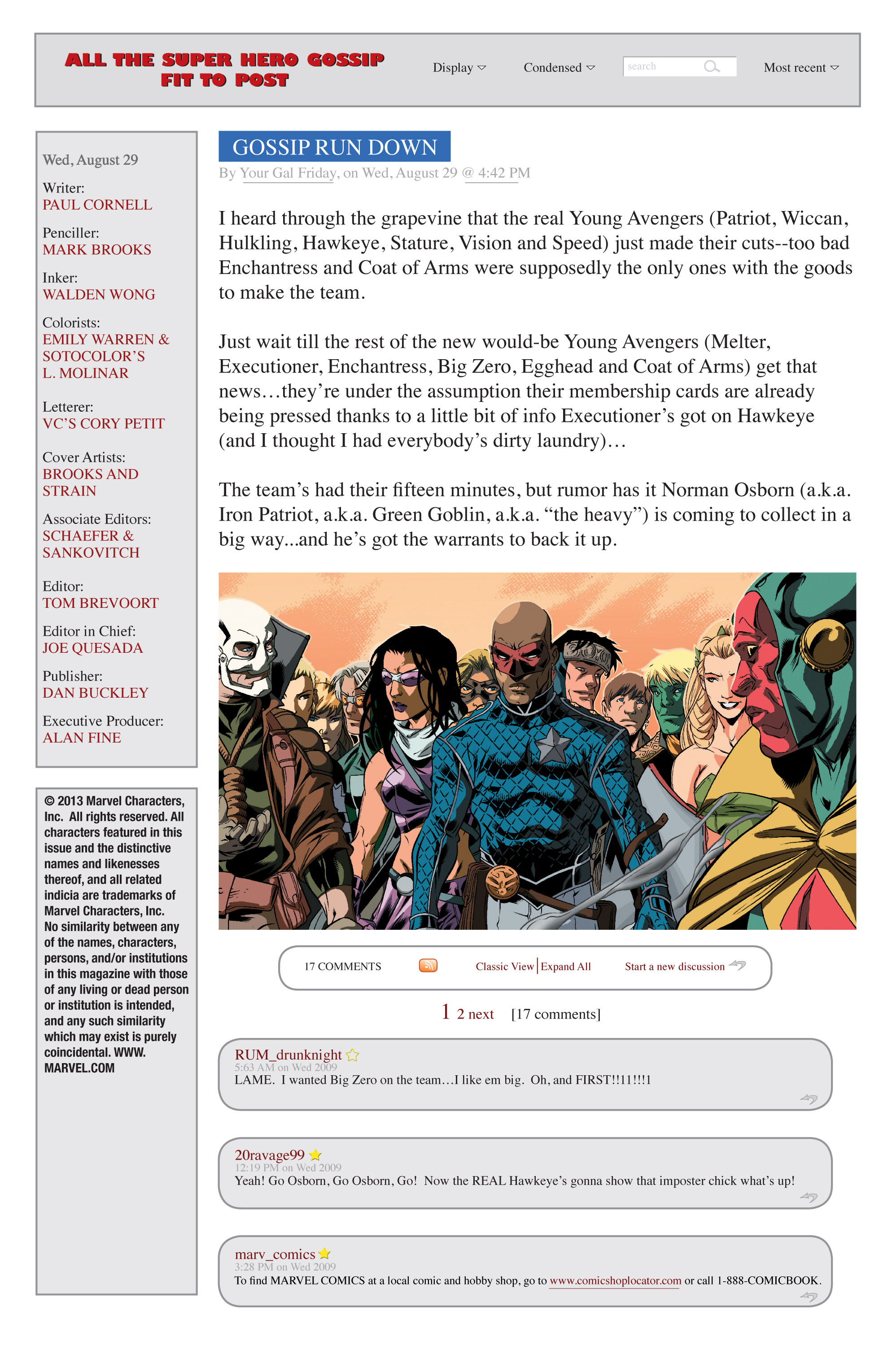 Read online Dark Reign: Young Avengers comic -  Issue #4 - 2