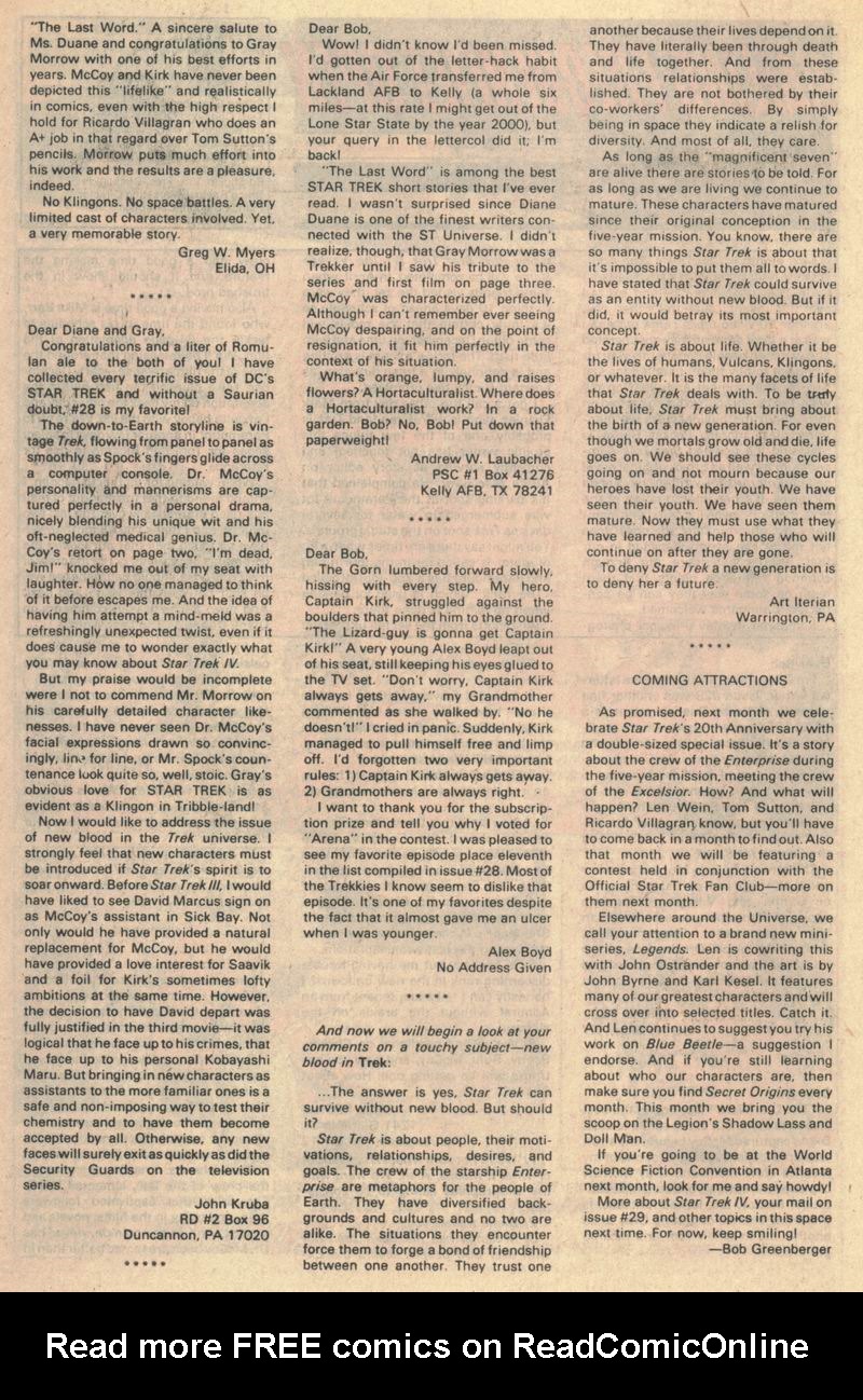 Read online Star Trek (1984) comic -  Issue #32 - 25