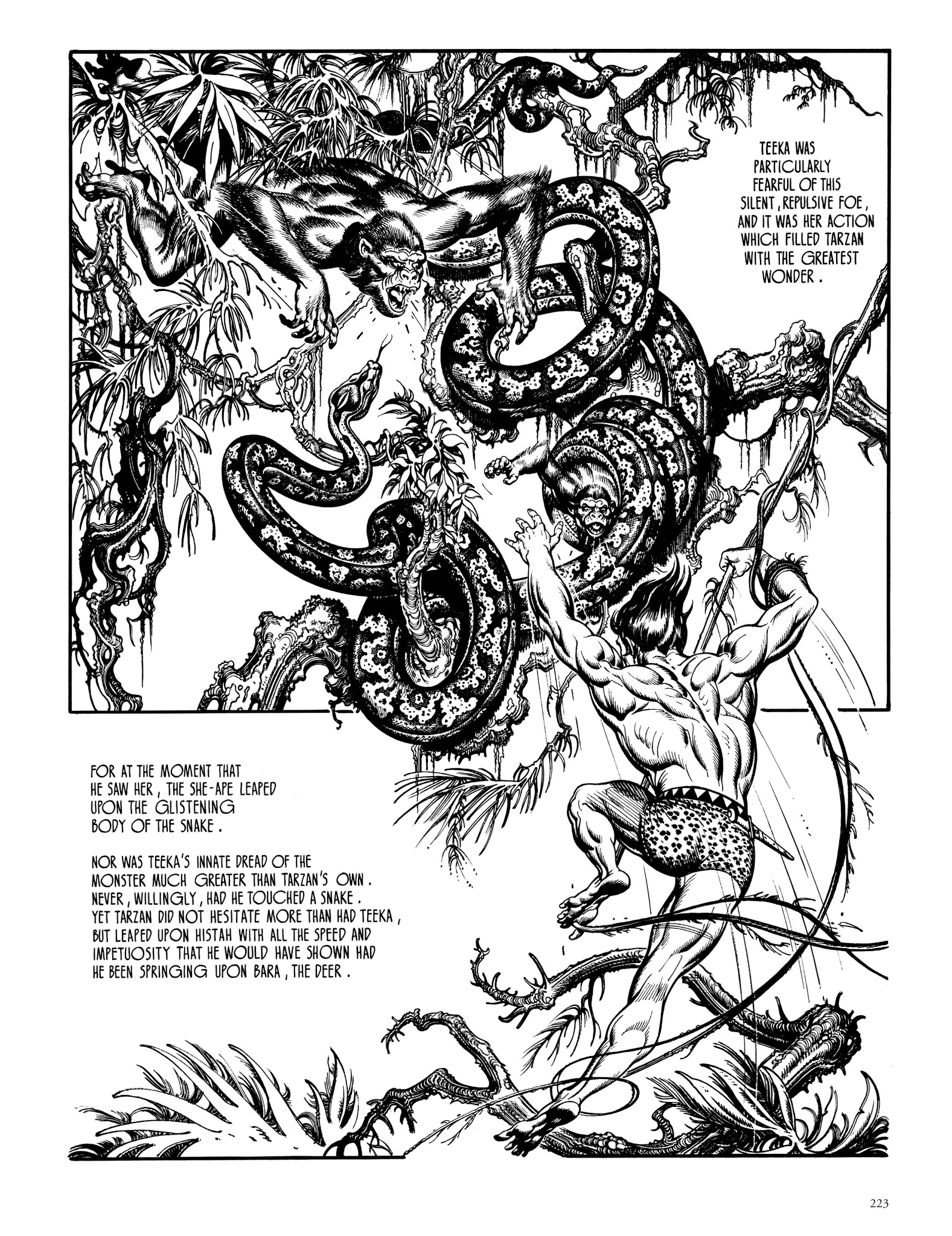 Read online Edgar Rice Burroughs' Tarzan: Burne Hogarth's Lord of the Jungle comic -  Issue # TPB - 222