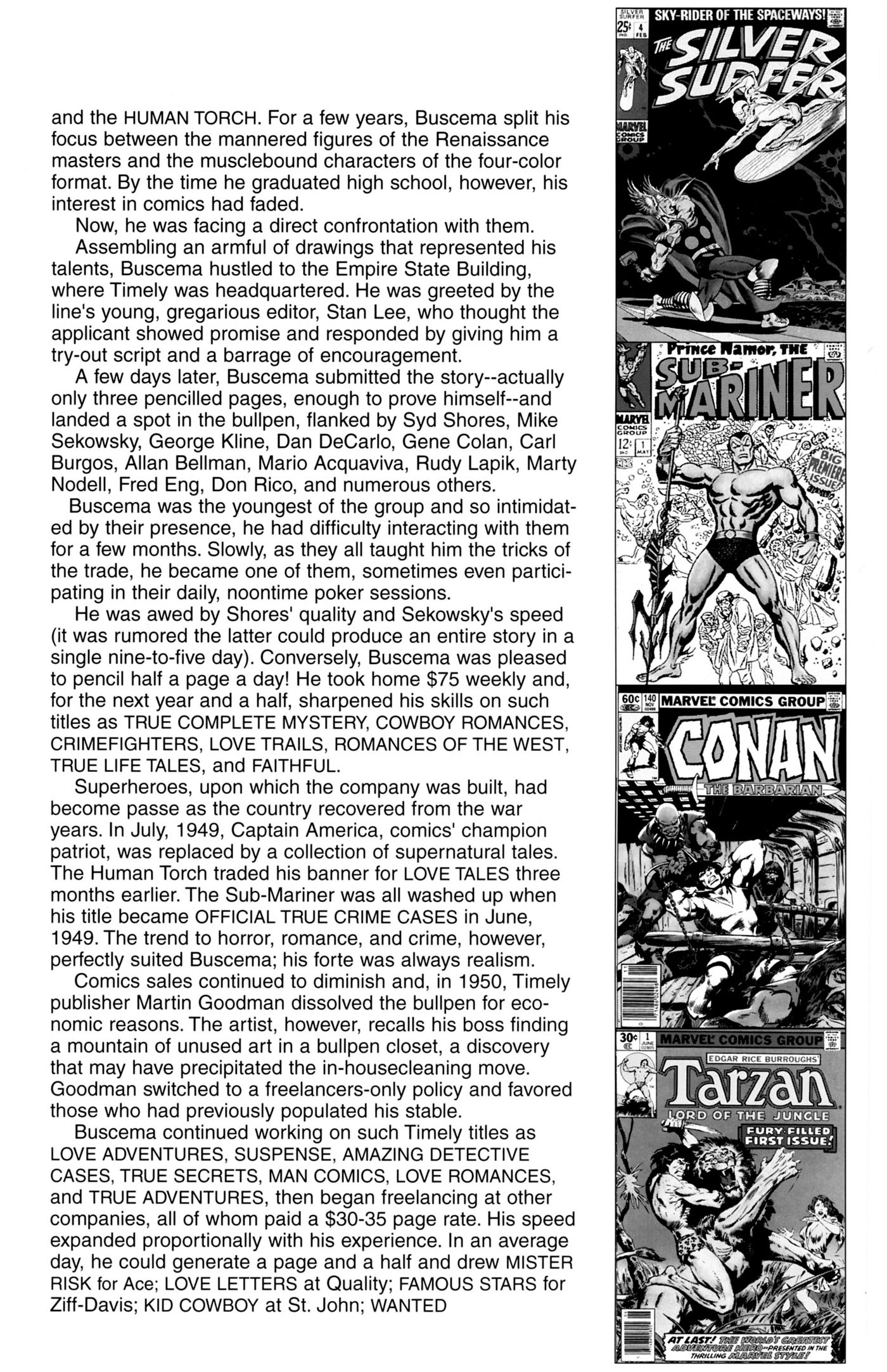 Read online John Buscema Sketchbook comic -  Issue # TPB - 9