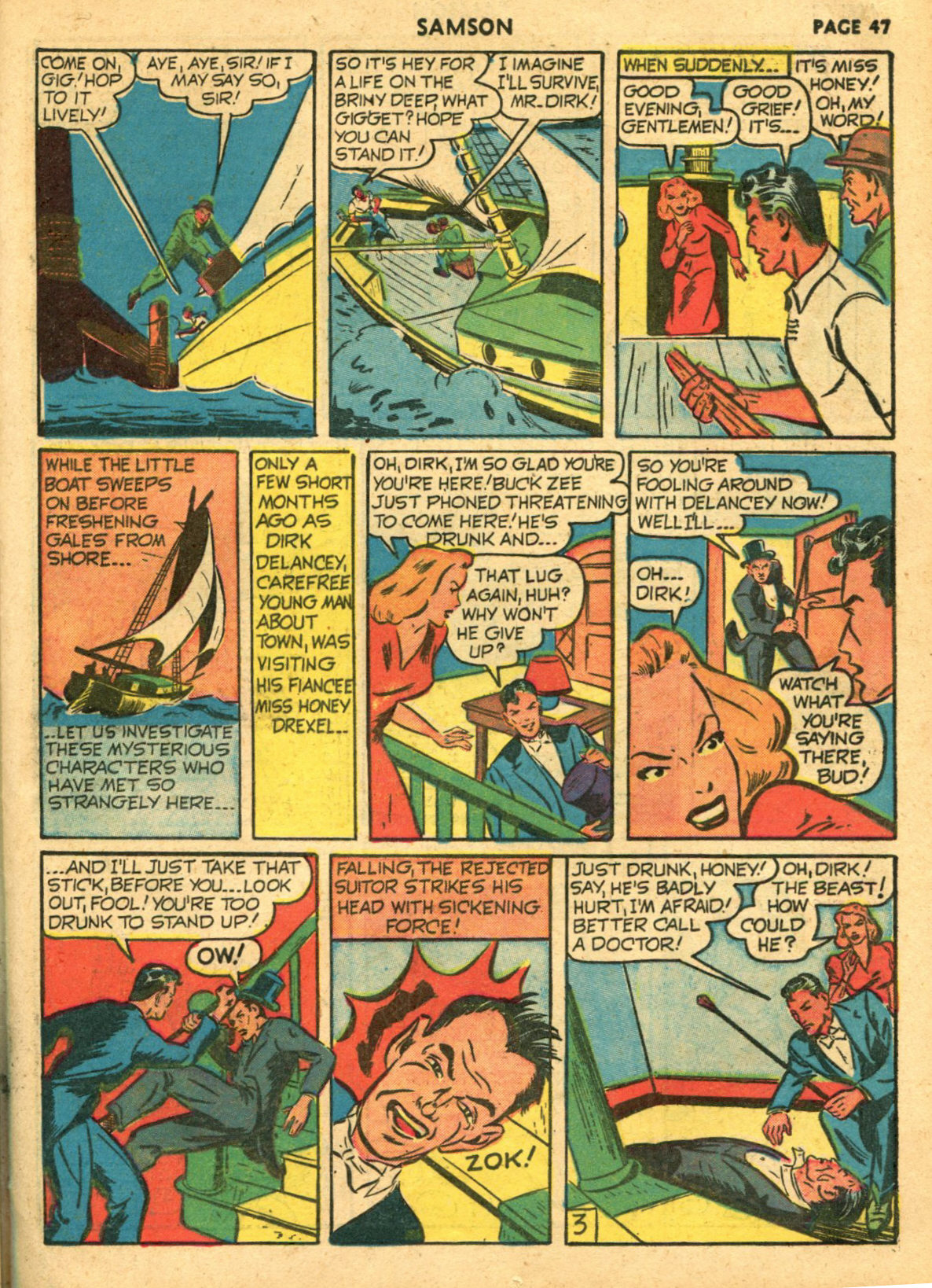 Read online Samson (1940) comic -  Issue #6 - 49