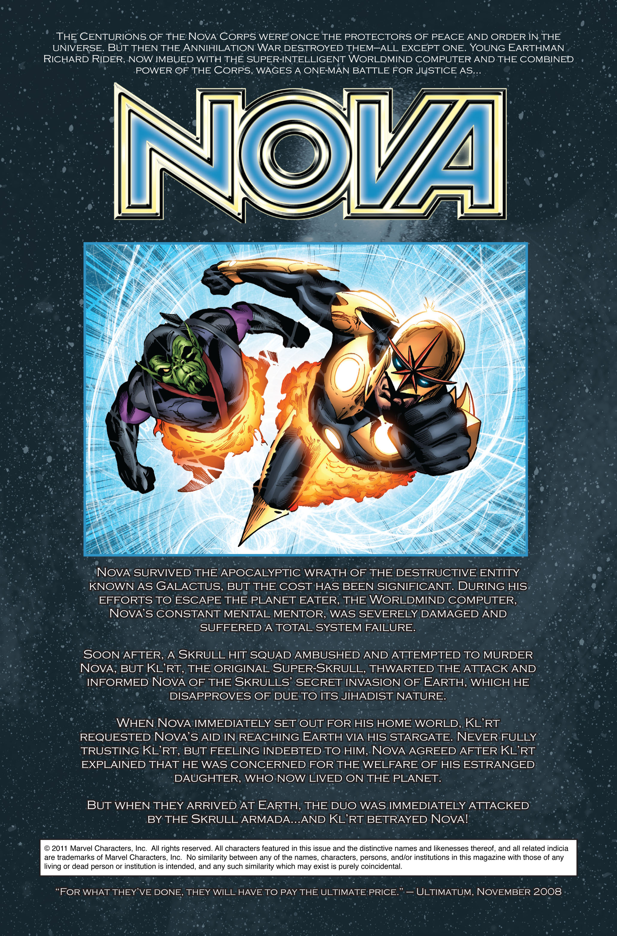 Read online Nova (2007) comic -  Issue #17 - 2