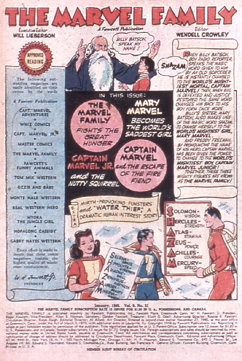 Read online The Marvel Family comic -  Issue #31 - 3