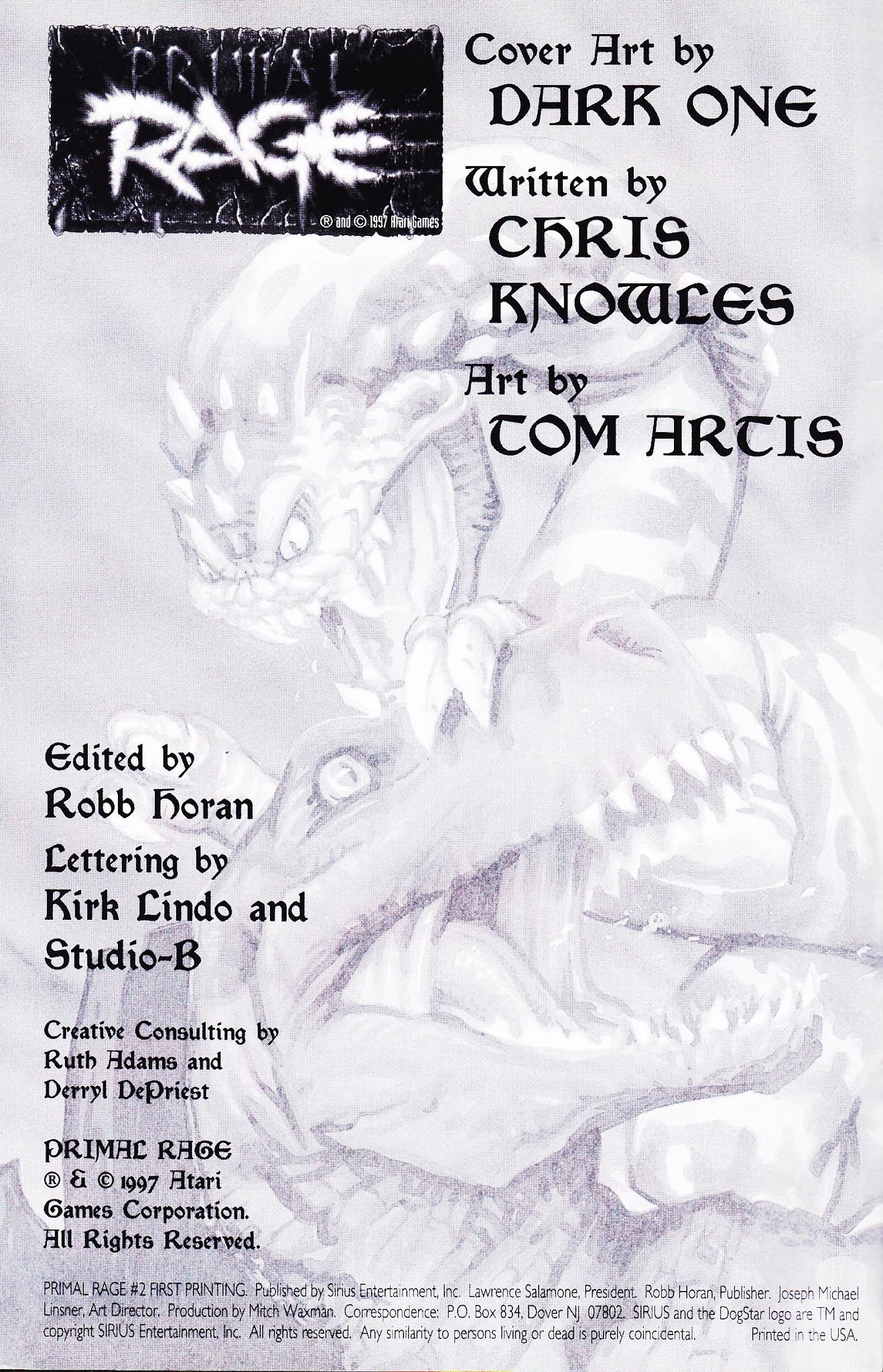 Read online Primal Rage comic -  Issue #2 - 2