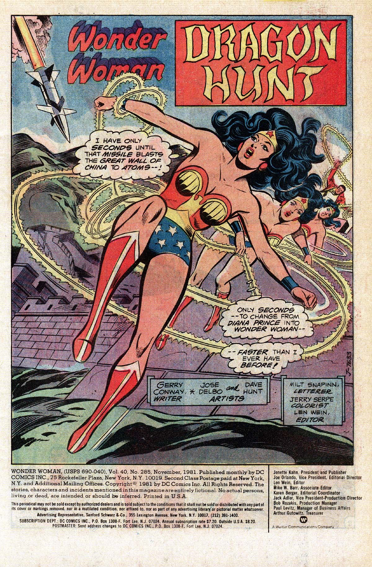 Read online Wonder Woman (1942) comic -  Issue #285 - 2