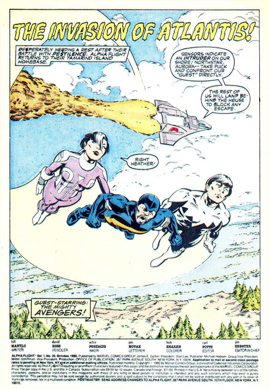 Read online Alpha Flight (1983) comic -  Issue #39 - 2